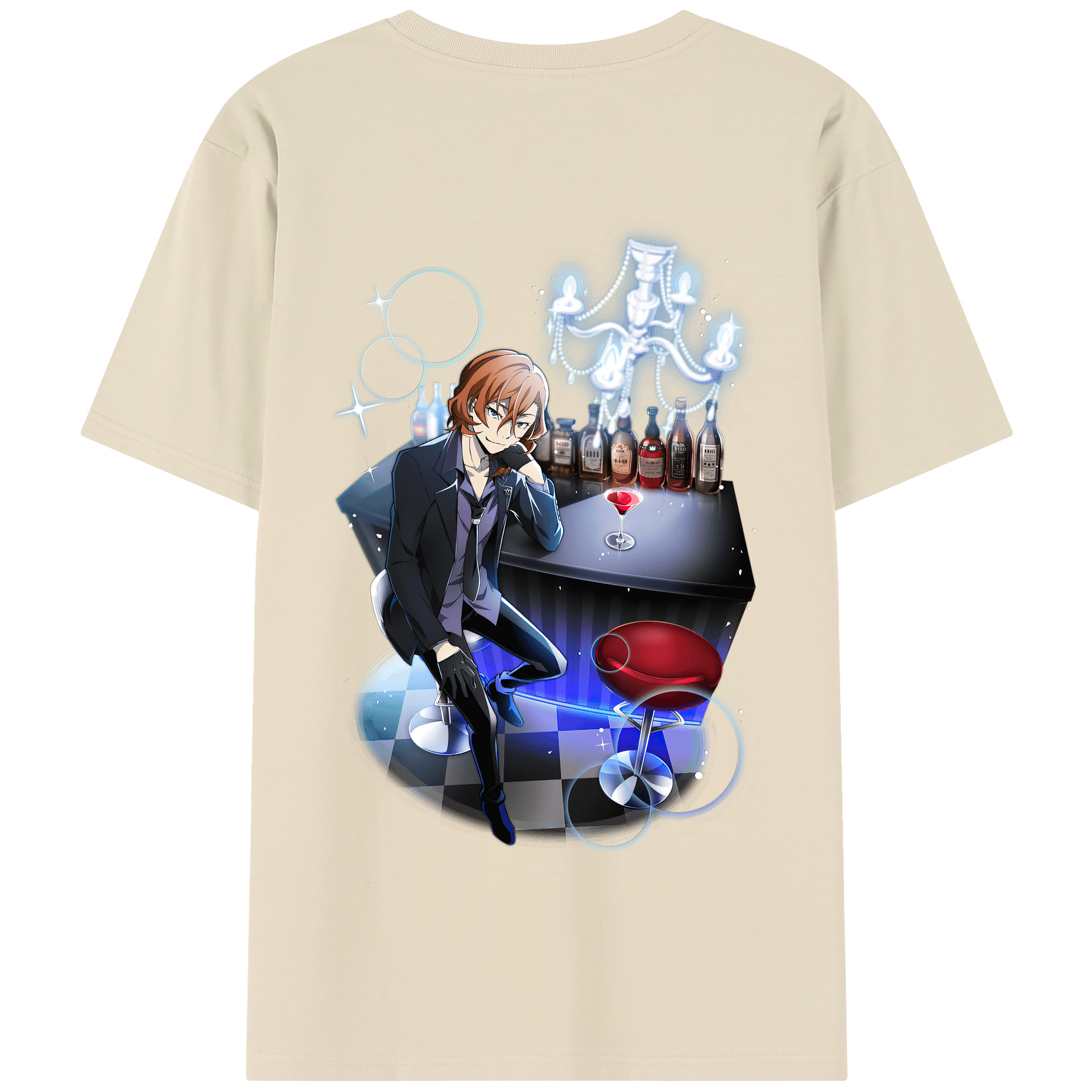 （画像用） 文豪ストレイドッグス Bungo Stray Dogs 綿100％半袖Tシャツ（背面プリント）