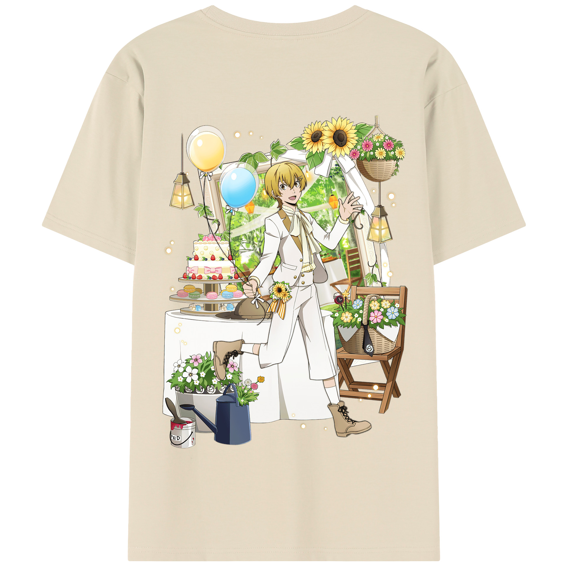 （画像用） 文豪ストレイドッグス Bungo Stray Dogs 綿100％半袖Tシャツ（背面プリント）