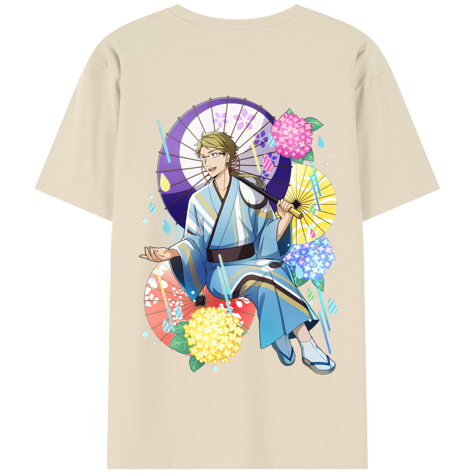 （画像用） 文豪ストレイドッグス Bungo Stray Dogs 綿100％半袖Tシャツ（背面プリント）