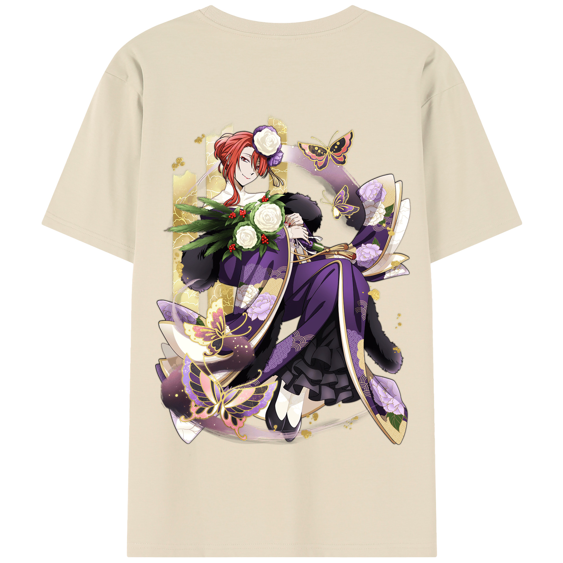 （画像用） 文豪ストレイドッグス Bungo Stray Dogs 綿100％半袖Tシャツ（背面プリント）