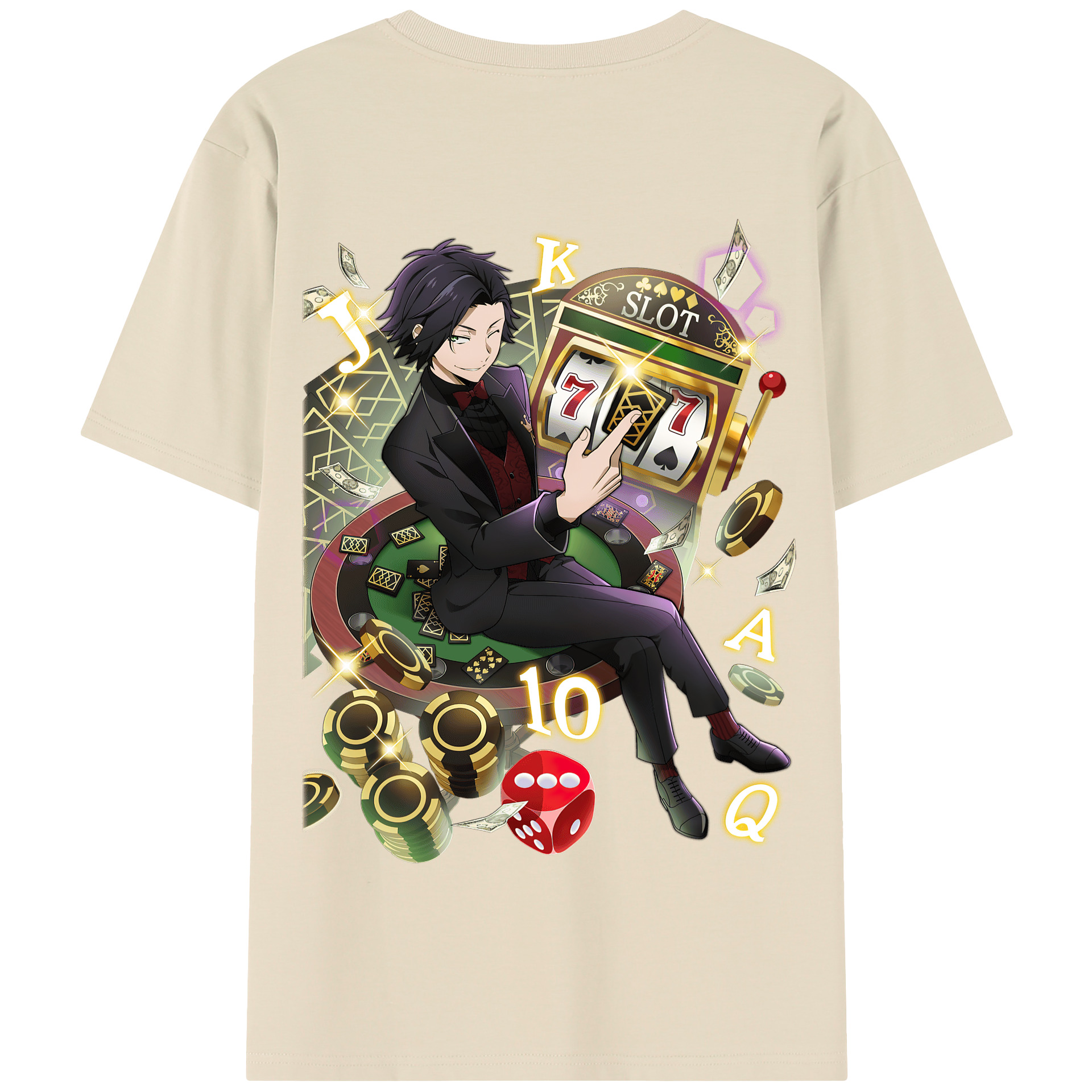 （画像用） 文豪ストレイドッグス Bungo Stray Dogs 綿100％半袖Tシャツ（背面プリント）