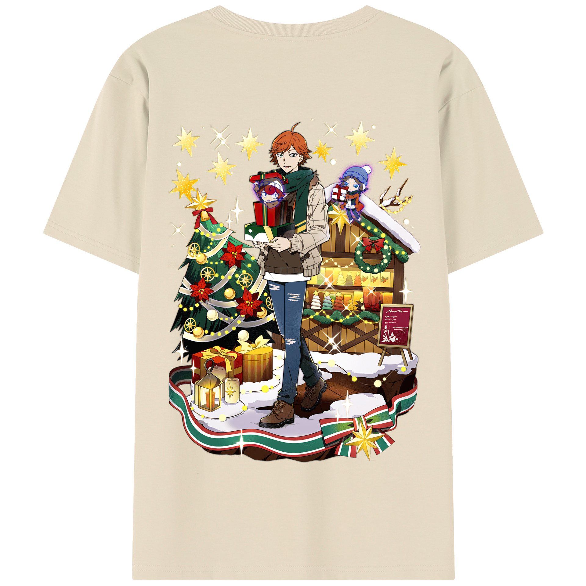 （画像用） 文豪ストレイドッグス Bungo Stray Dogs 綿100％半袖Tシャツ（背面プリント）