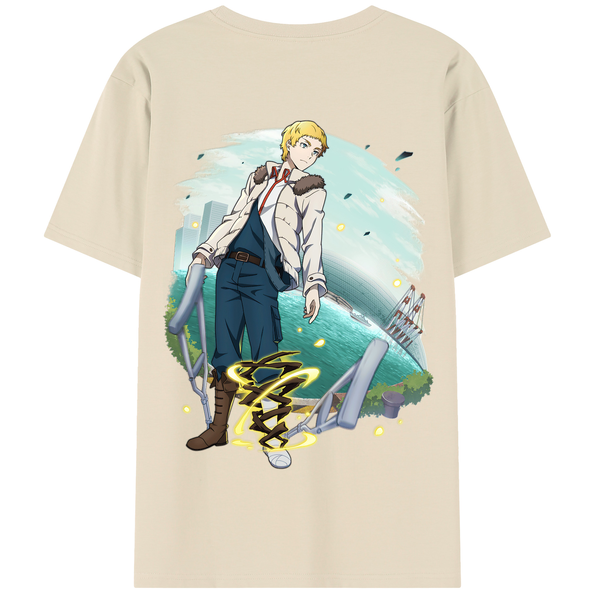 （画像用） 文豪ストレイドッグス Bungo Stray Dogs 綿100％半袖Tシャツ（背面プリント）