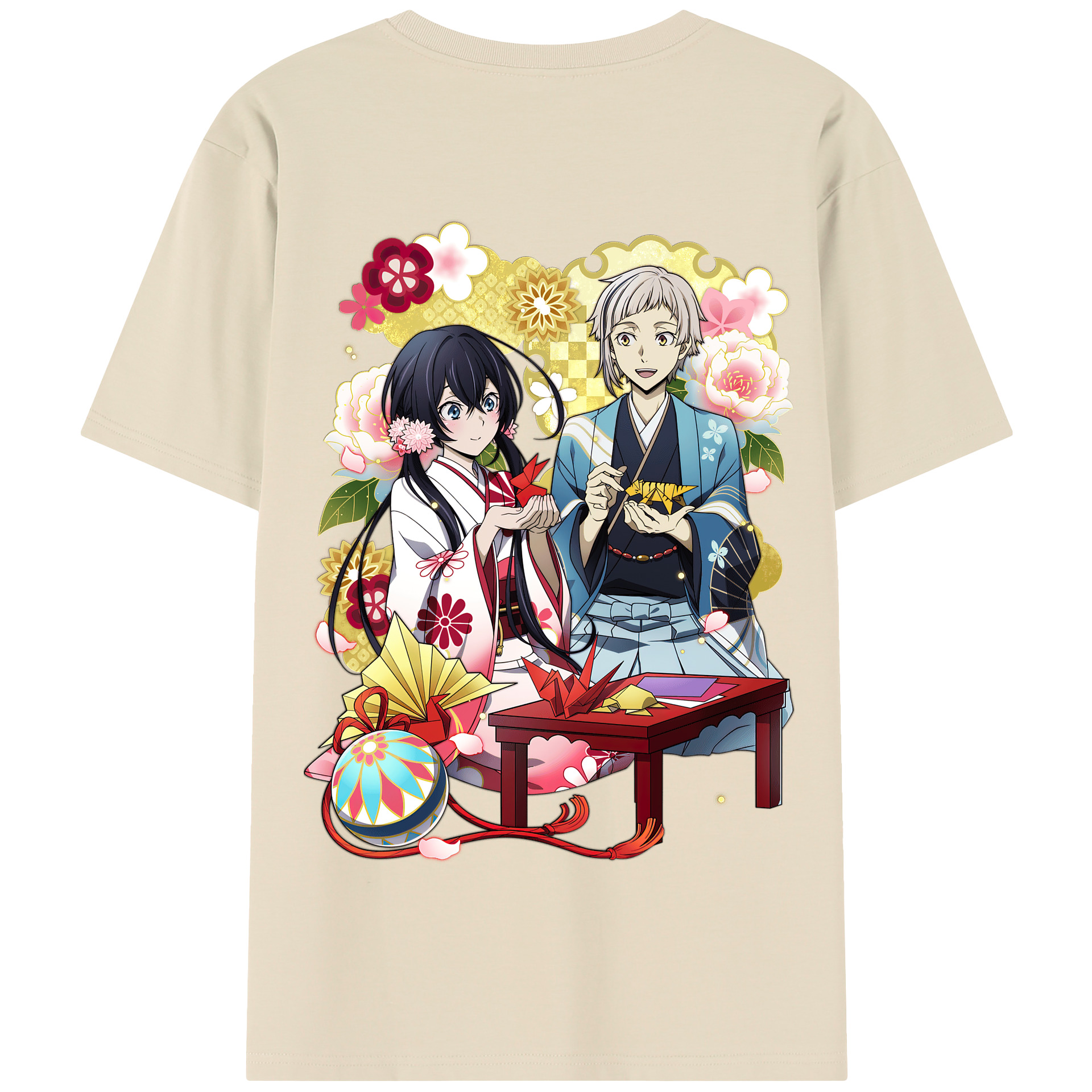 （画像用） 文豪ストレイドッグス Bungo Stray Dogs 綿100％半袖Tシャツ（背面プリント）