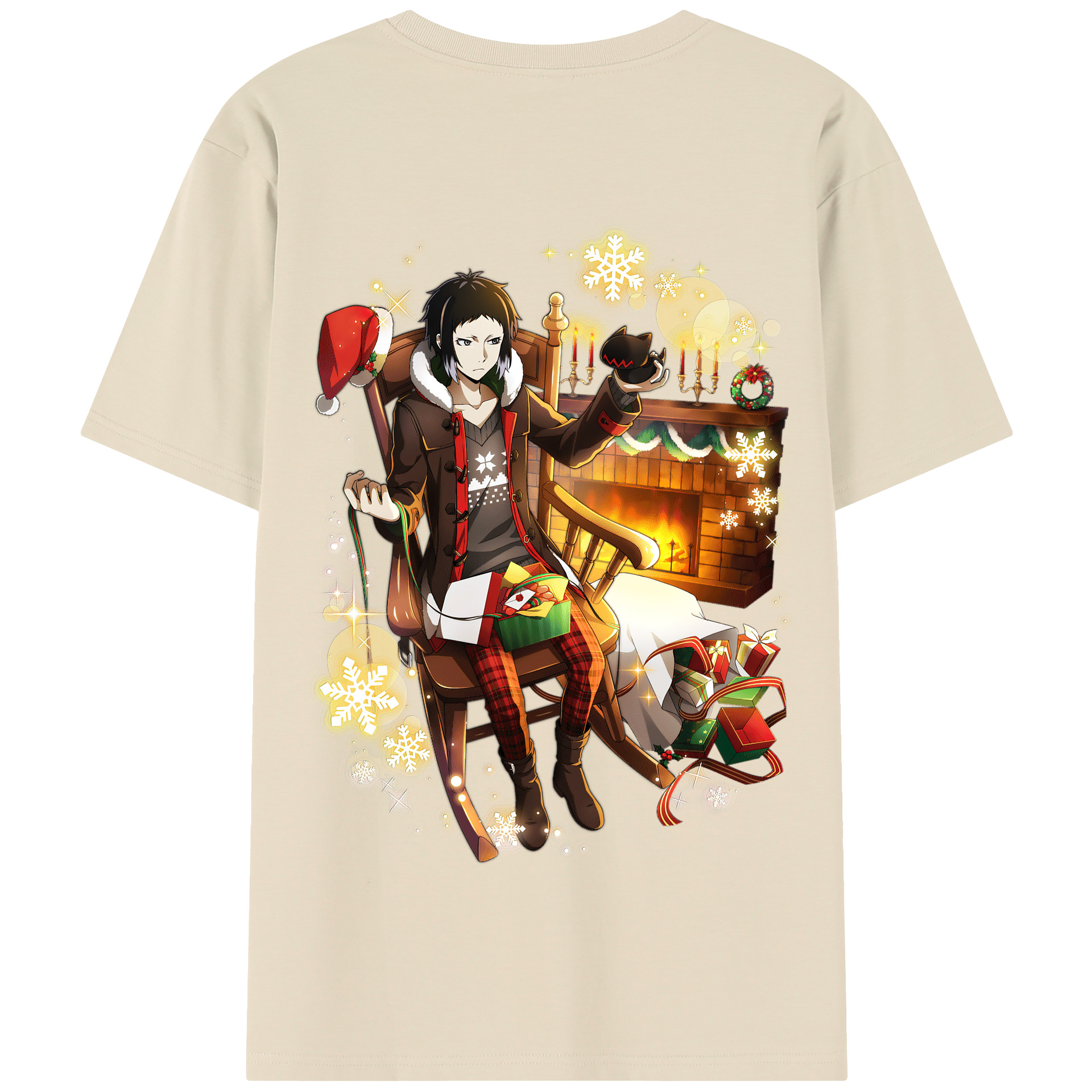 （画像用） 文豪ストレイドッグス Bungo Stray Dogs 綿100％半袖Tシャツ（背面プリント）