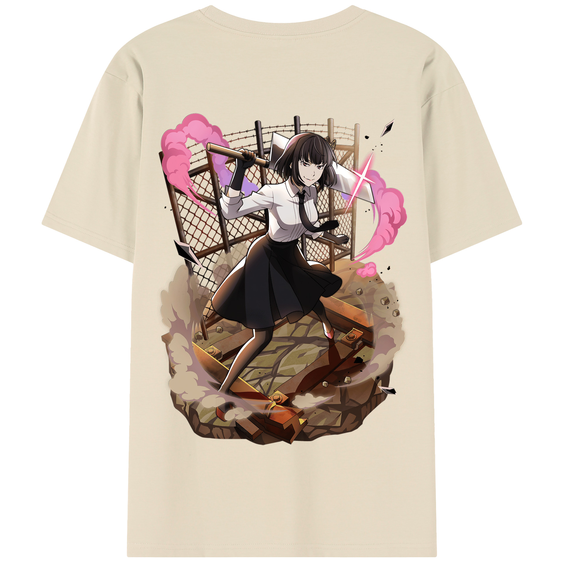 （画像用） 文豪ストレイドッグス Bungo Stray Dogs 綿100％半袖Tシャツ（背面プリント）