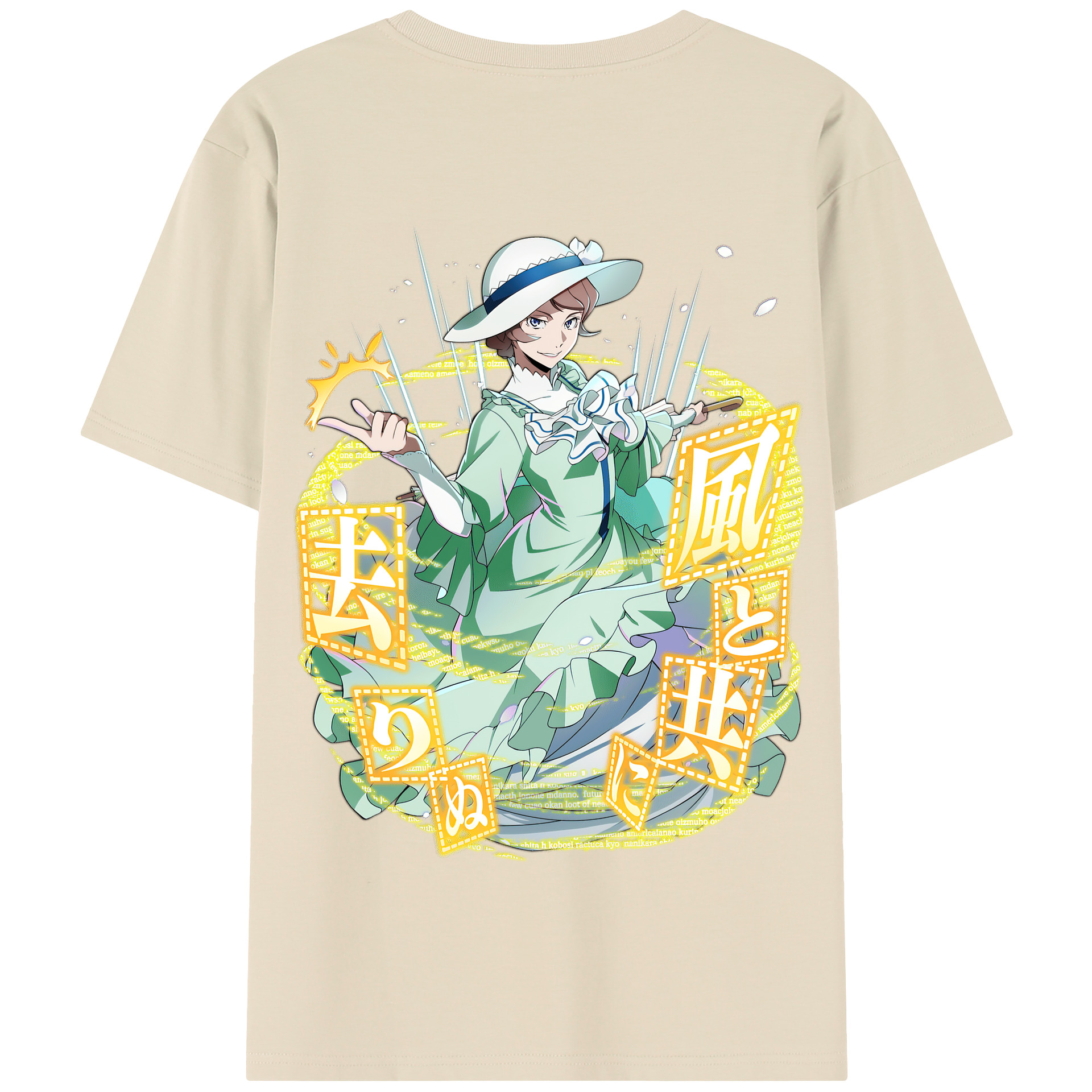 （画像用） 文豪ストレイドッグス Bungo Stray Dogs 綿100％半袖Tシャツ（背面プリント）