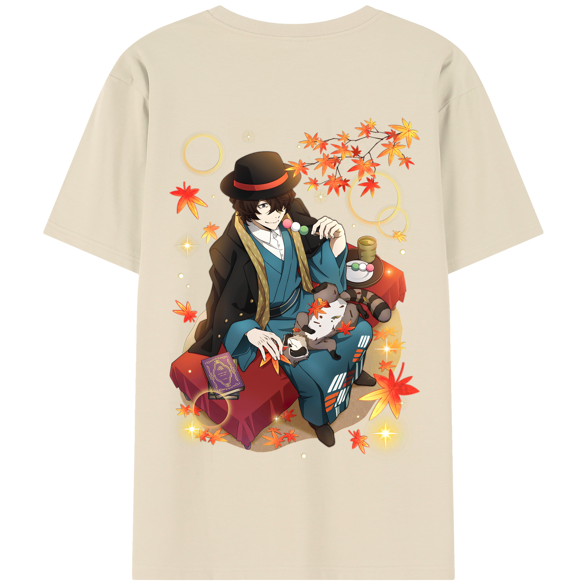 （画像用） 文豪ストレイドッグス Bungo Stray Dogs 綿100％半袖Tシャツ（背面プリント）