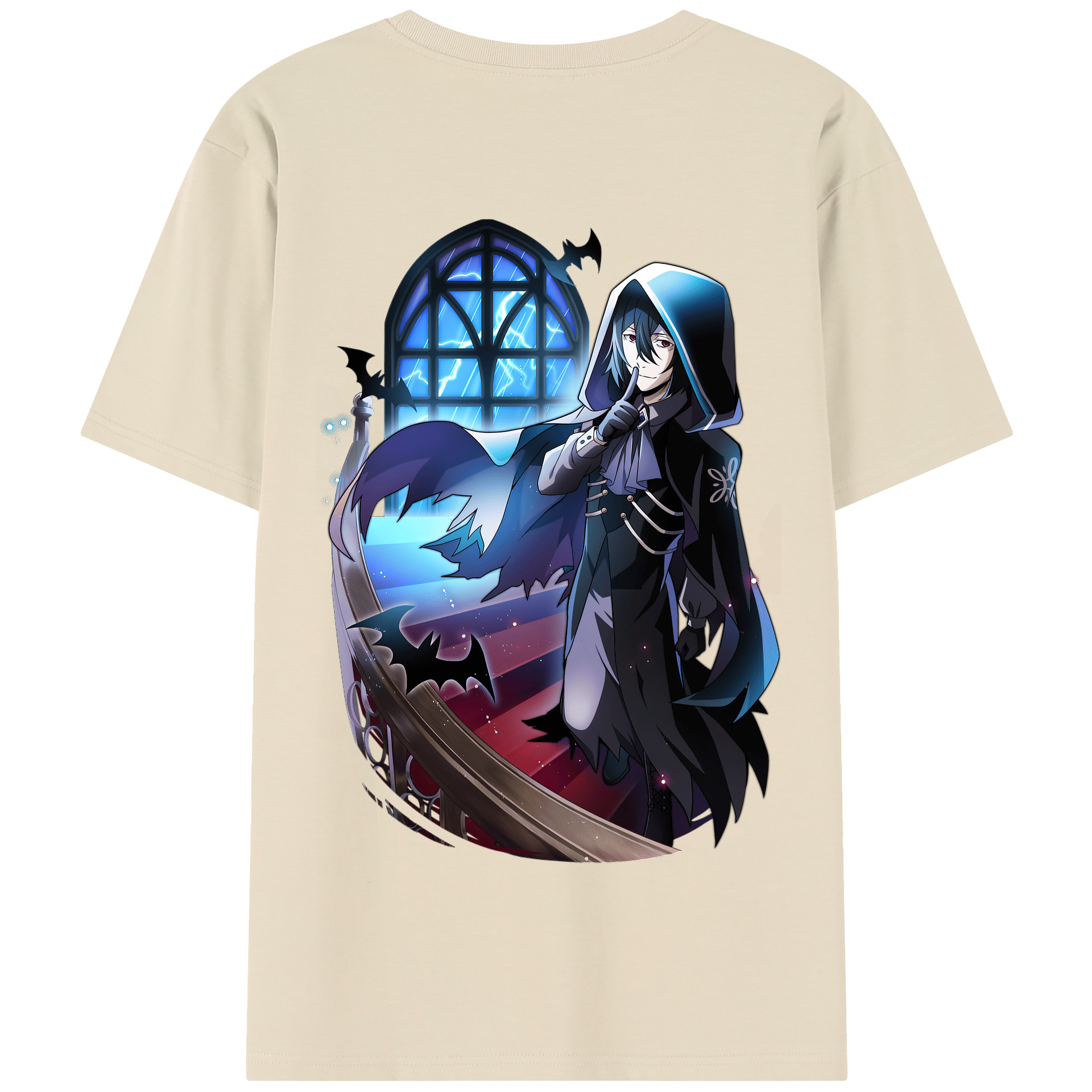 （画像用） 文豪ストレイドッグス Bungo Stray Dogs 綿100％半袖Tシャツ（背面プリント）