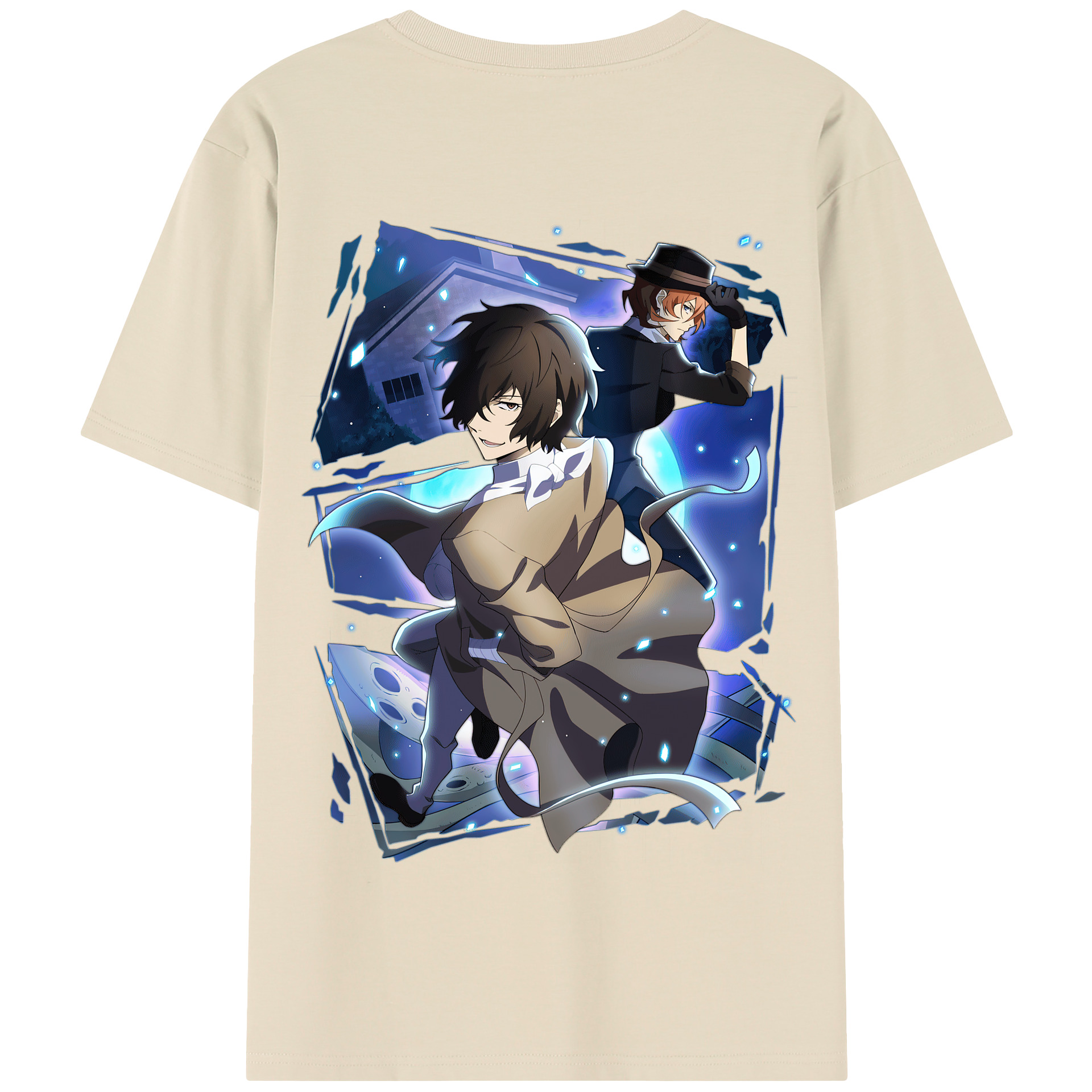 （画像用） 文豪ストレイドッグス Bungo Stray Dogs 綿100％半袖Tシャツ（背面プリント）