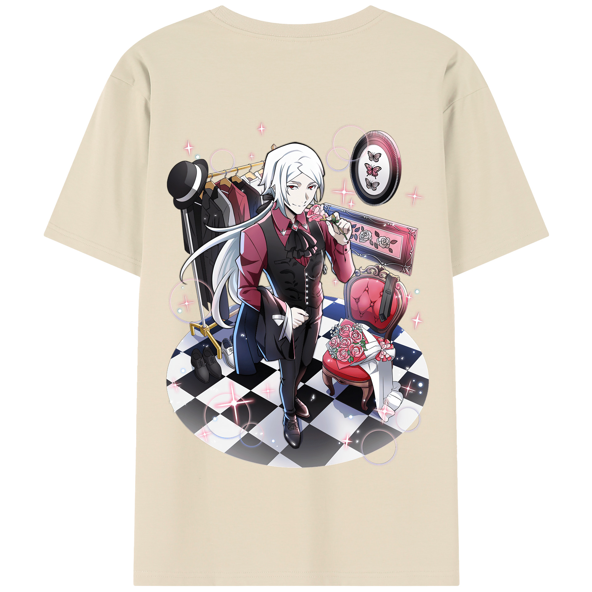 （画像用） 文豪ストレイドッグス Bungo Stray Dogs 綿100％半袖Tシャツ（背面プリント）