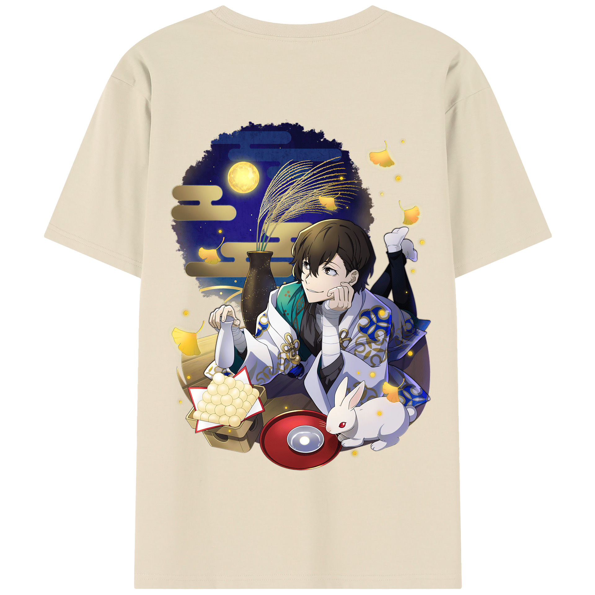（画像用） 文豪ストレイドッグス Bungo Stray Dogs 綿100％半袖Tシャツ（背面プリント）