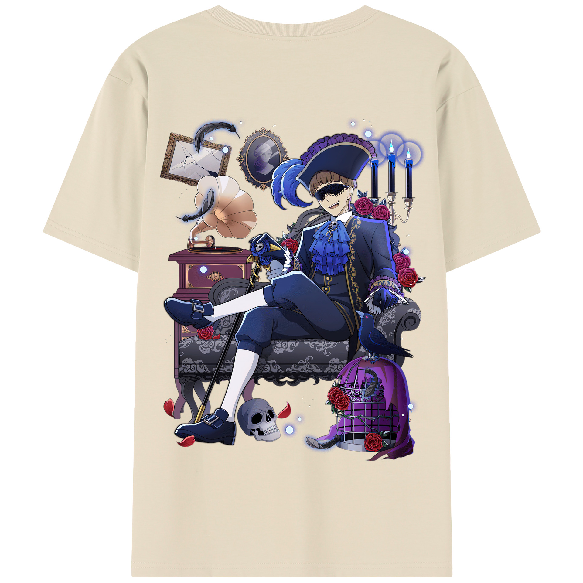 （画像用） 文豪ストレイドッグス Bungo Stray Dogs 綿100％半袖Tシャツ（背面プリント）