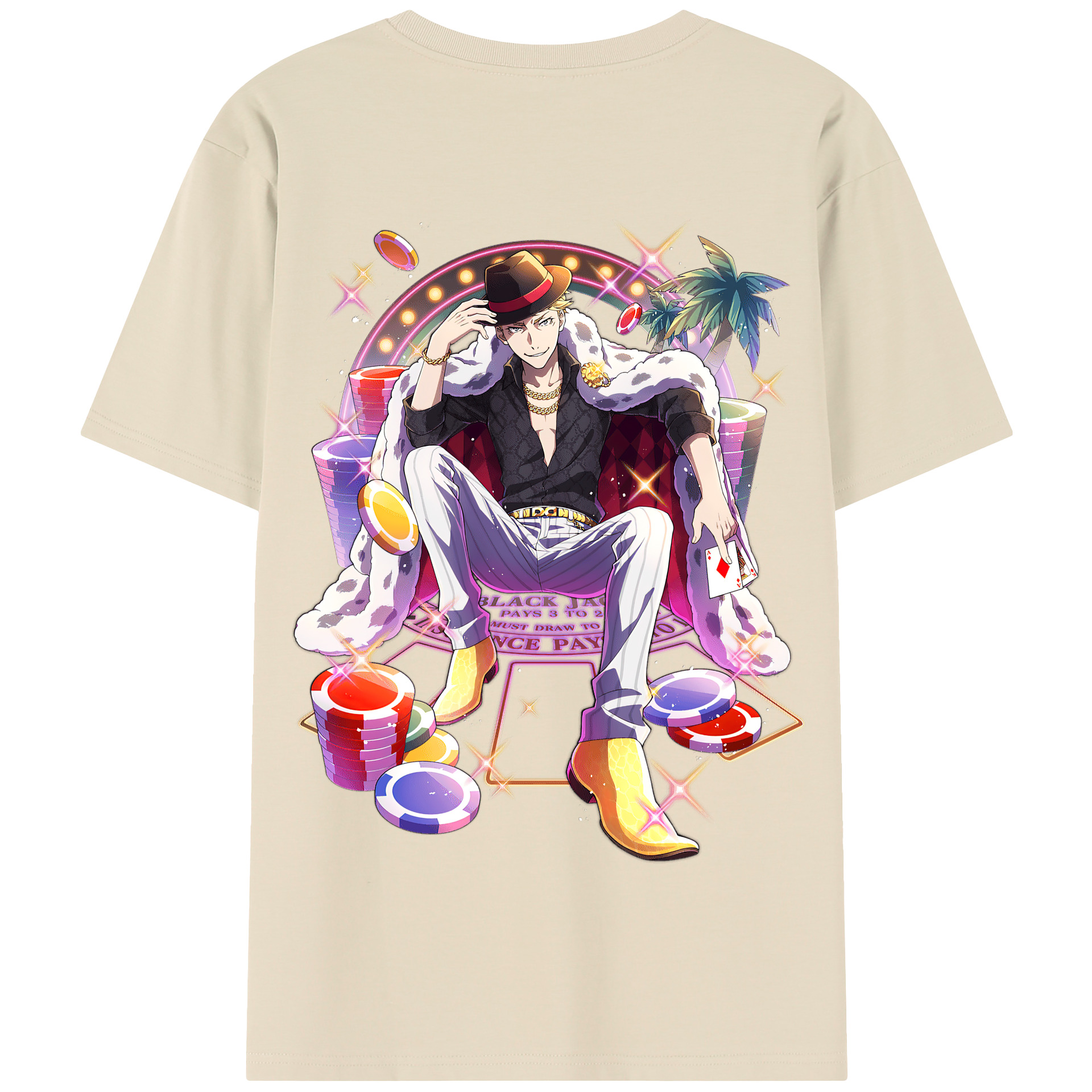（画像用） 文豪ストレイドッグス Bungo Stray Dogs 綿100％半袖Tシャツ（背面プリント）