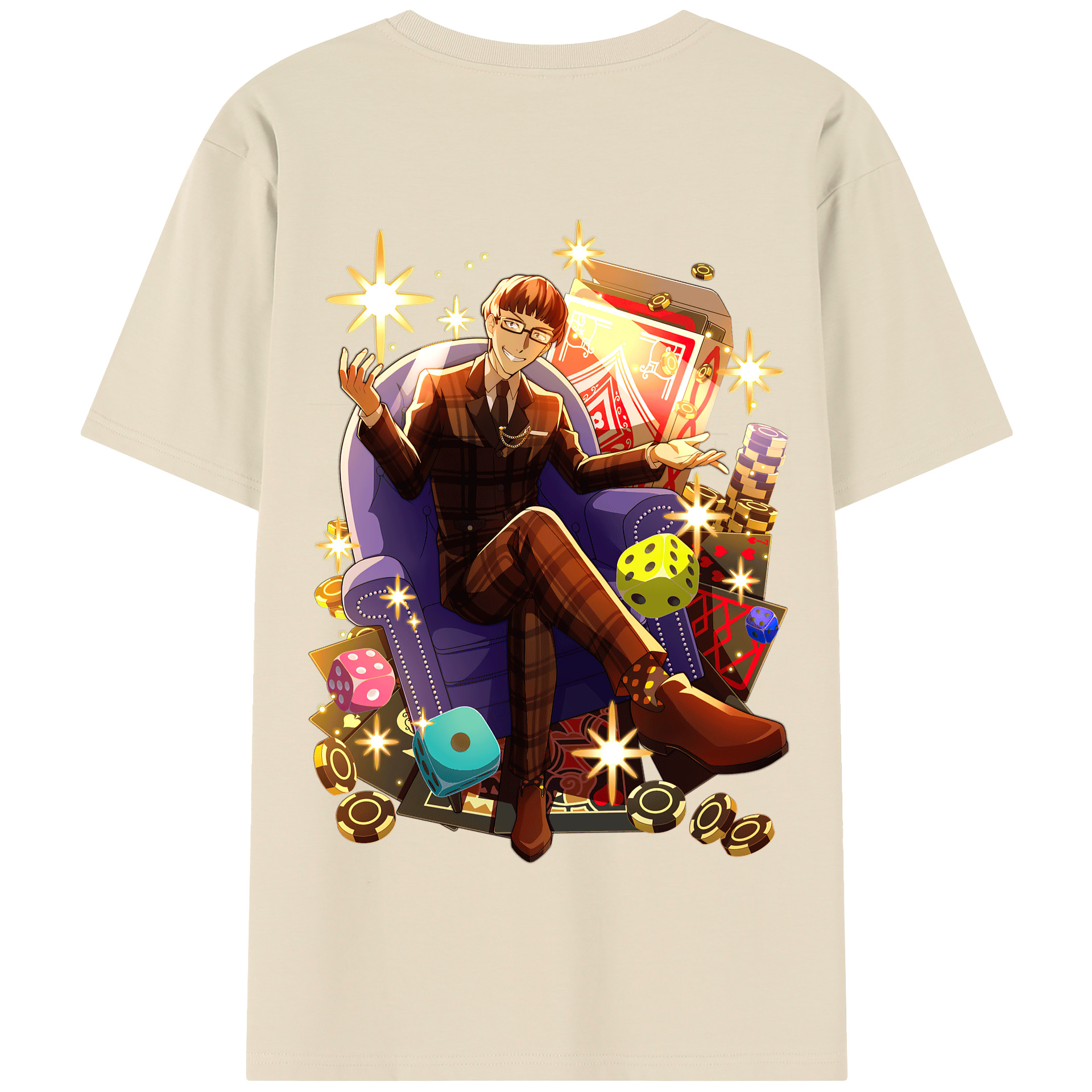 （画像用） 文豪ストレイドッグス Bungo Stray Dogs 綿100％半袖Tシャツ（背面プリント）