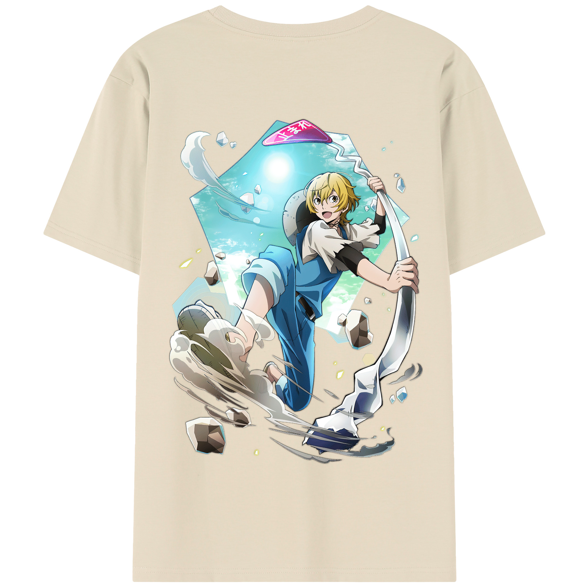 （画像用） 文豪ストレイドッグス Bungo Stray Dogs 綿100％半袖Tシャツ（背面プリント）