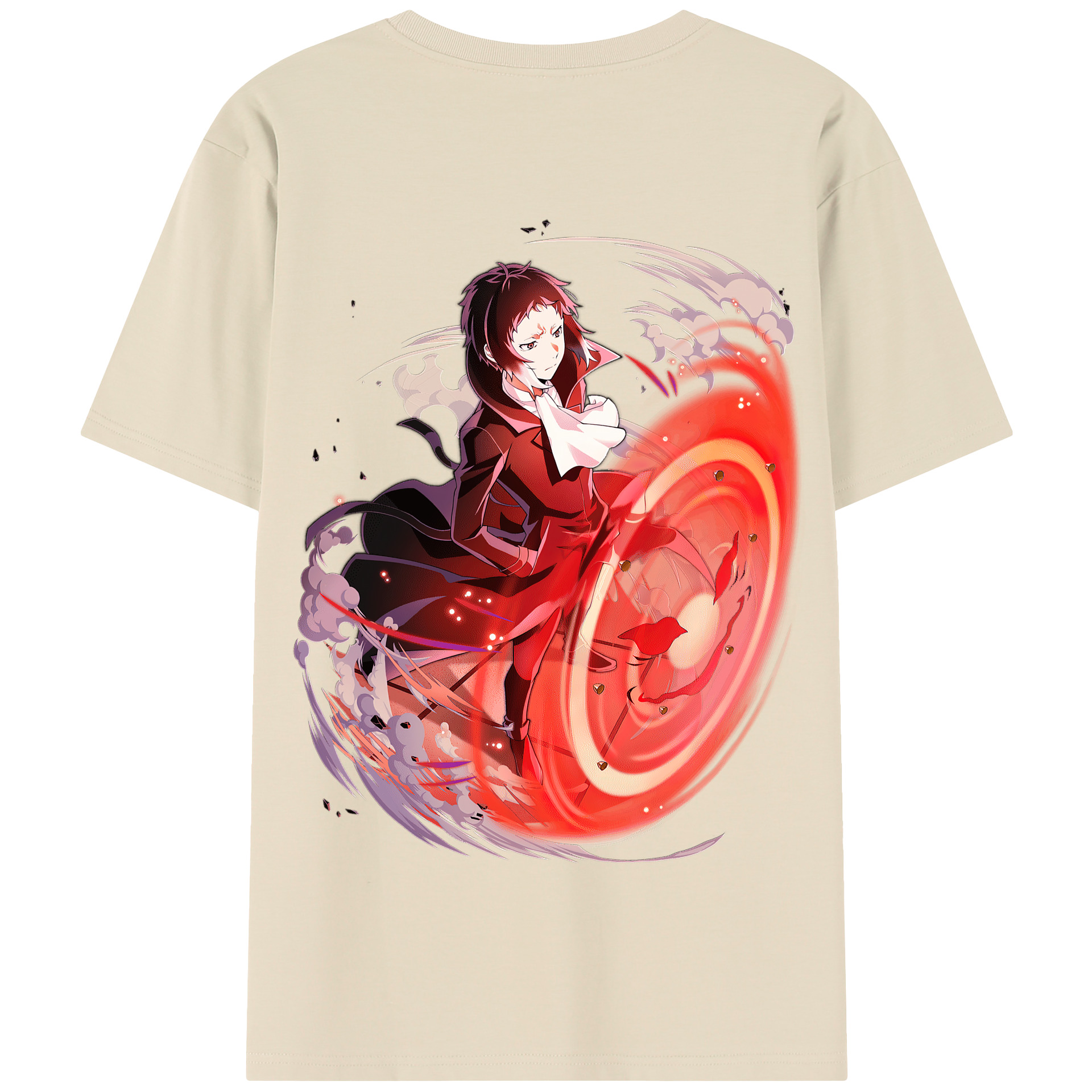 （画像用） 文豪ストレイドッグス Bungo Stray Dogs 綿100％半袖Tシャツ（背面プリント）