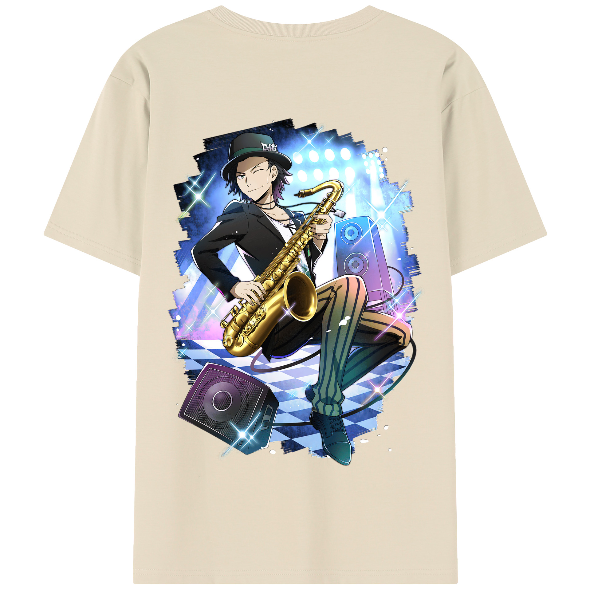 （画像用） 文豪ストレイドッグス Bungo Stray Dogs 綿100％半袖Tシャツ（背面プリント）
