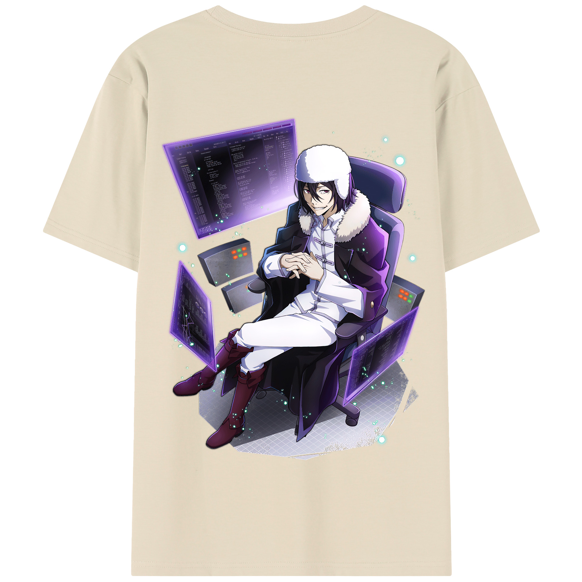 （画像用） 文豪ストレイドッグス Bungo Stray Dogs 綿100％半袖Tシャツ（背面プリント）