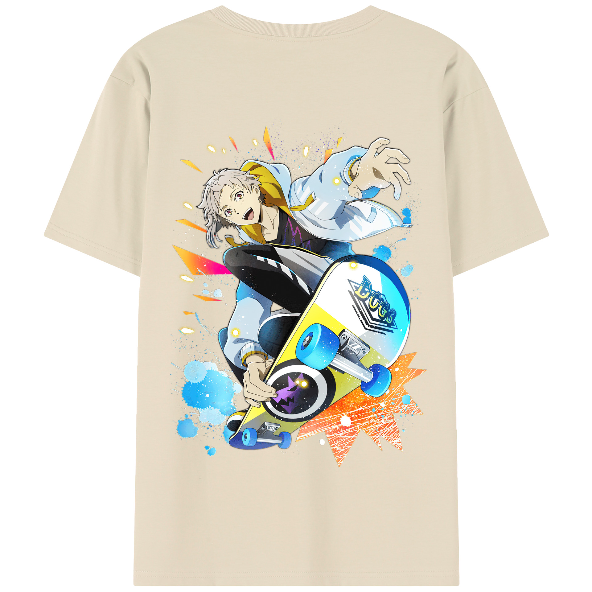 （画像用） 文豪ストレイドッグス Bungo Stray Dogs 綿100％半袖Tシャツ（背面プリント）