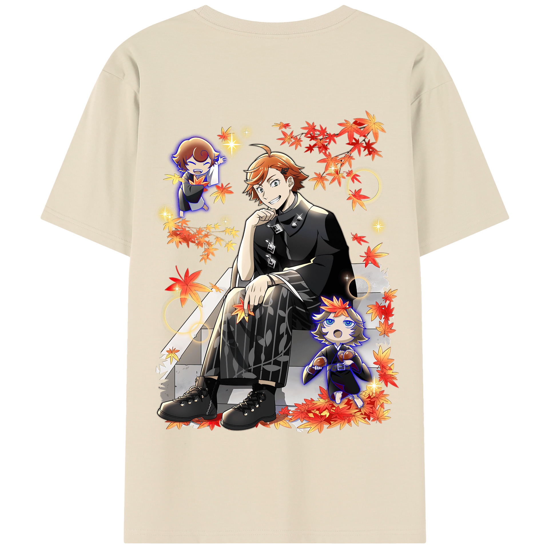 （画像用） 文豪ストレイドッグス Bungo Stray Dogs 綿100％半袖Tシャツ（背面プリント）