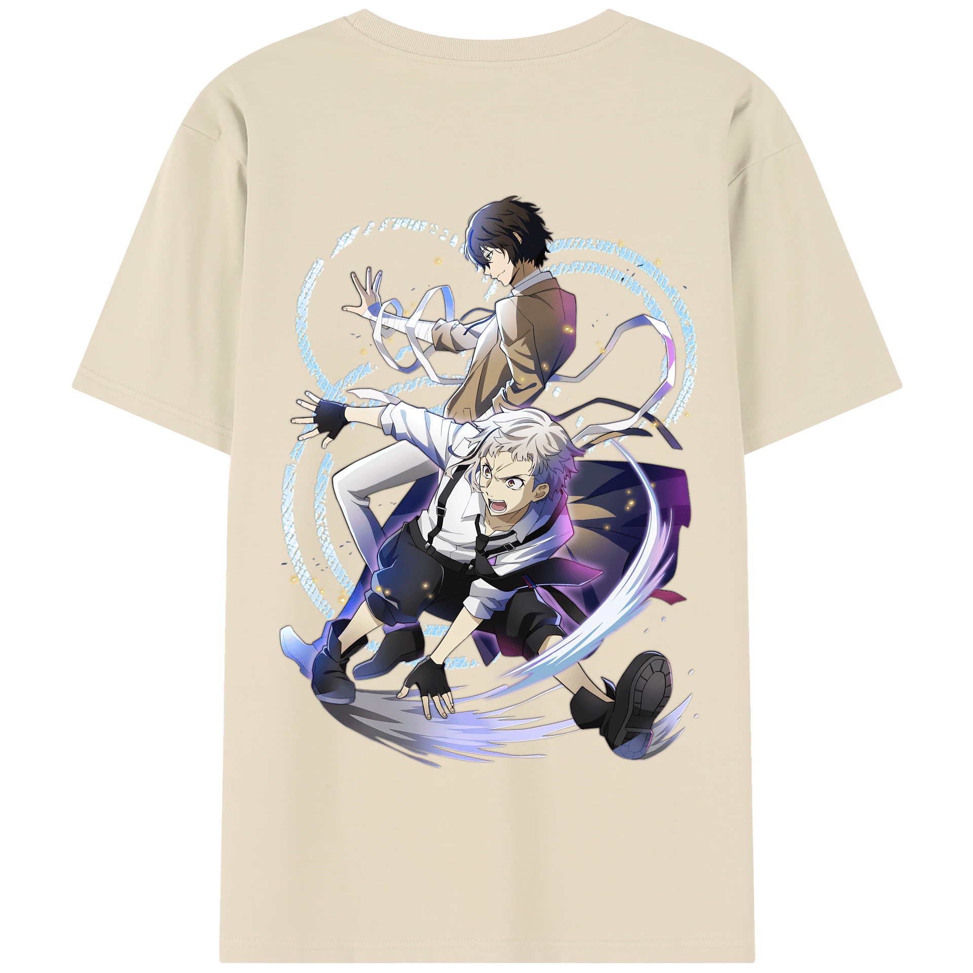 （画像用） 文豪ストレイドッグス Bungo Stray Dogs 綿100％半袖Tシャツ（背面プリント）