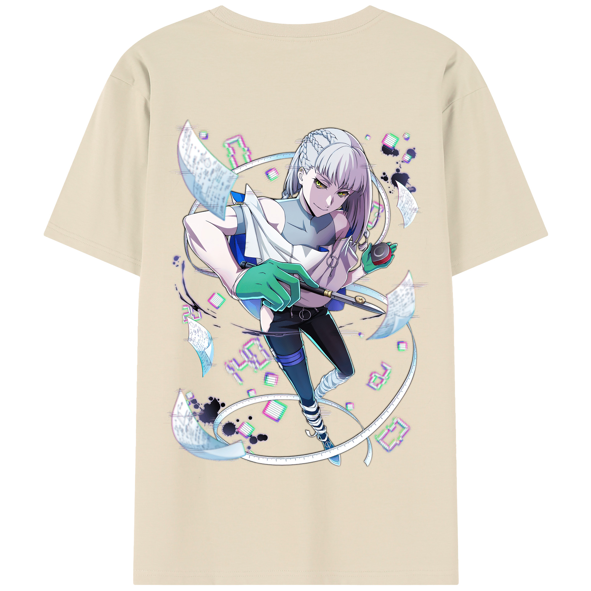 （画像用） 文豪ストレイドッグス Bungo Stray Dogs 綿100％半袖Tシャツ（背面プリント）