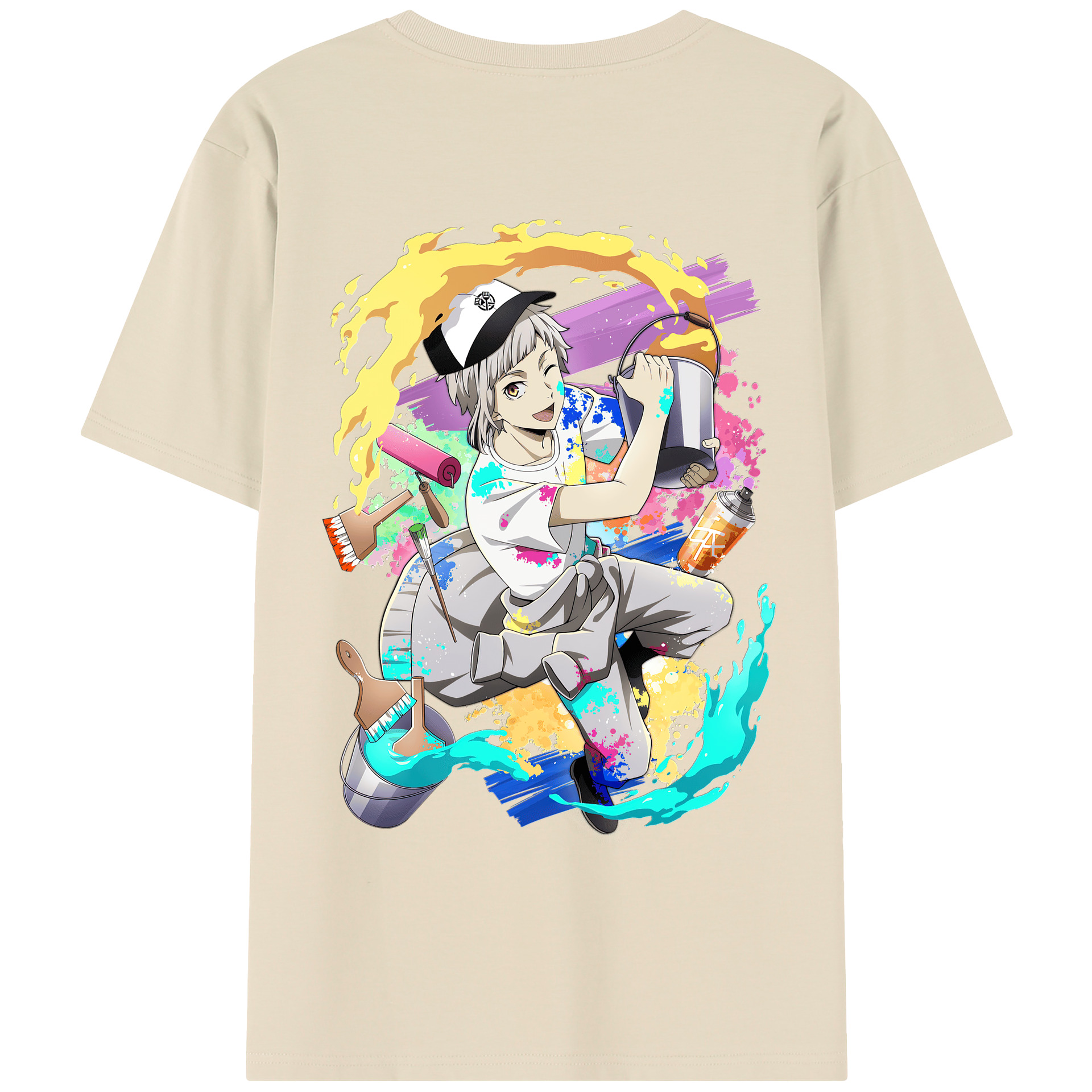 （画像用） 文豪ストレイドッグス Bungo Stray Dogs 綿100％半袖Tシャツ（背面プリント）