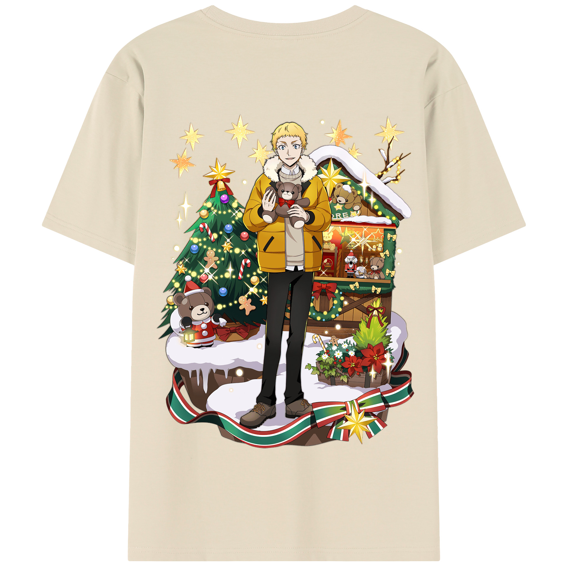（画像用） 文豪ストレイドッグス Bungo Stray Dogs 綿100％半袖Tシャツ（背面プリント）