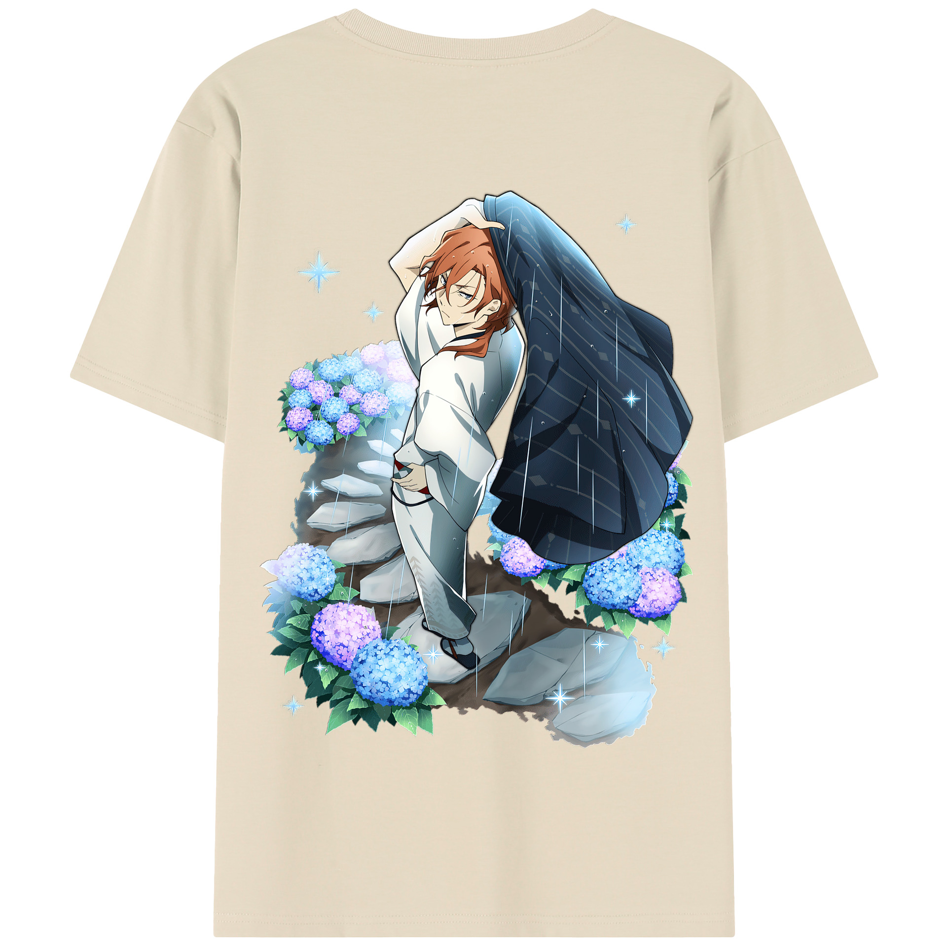 （画像用） 文豪ストレイドッグス Bungo Stray Dogs 綿100％半袖Tシャツ（背面プリント）