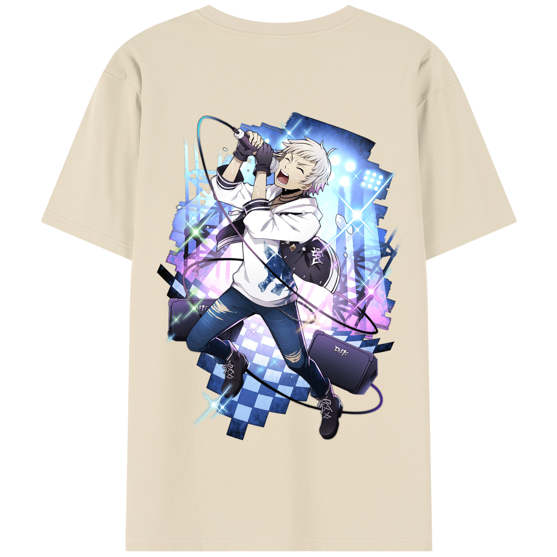 （画像用） 文豪ストレイドッグス Bungo Stray Dogs 綿100％半袖Tシャツ（背面プリント）