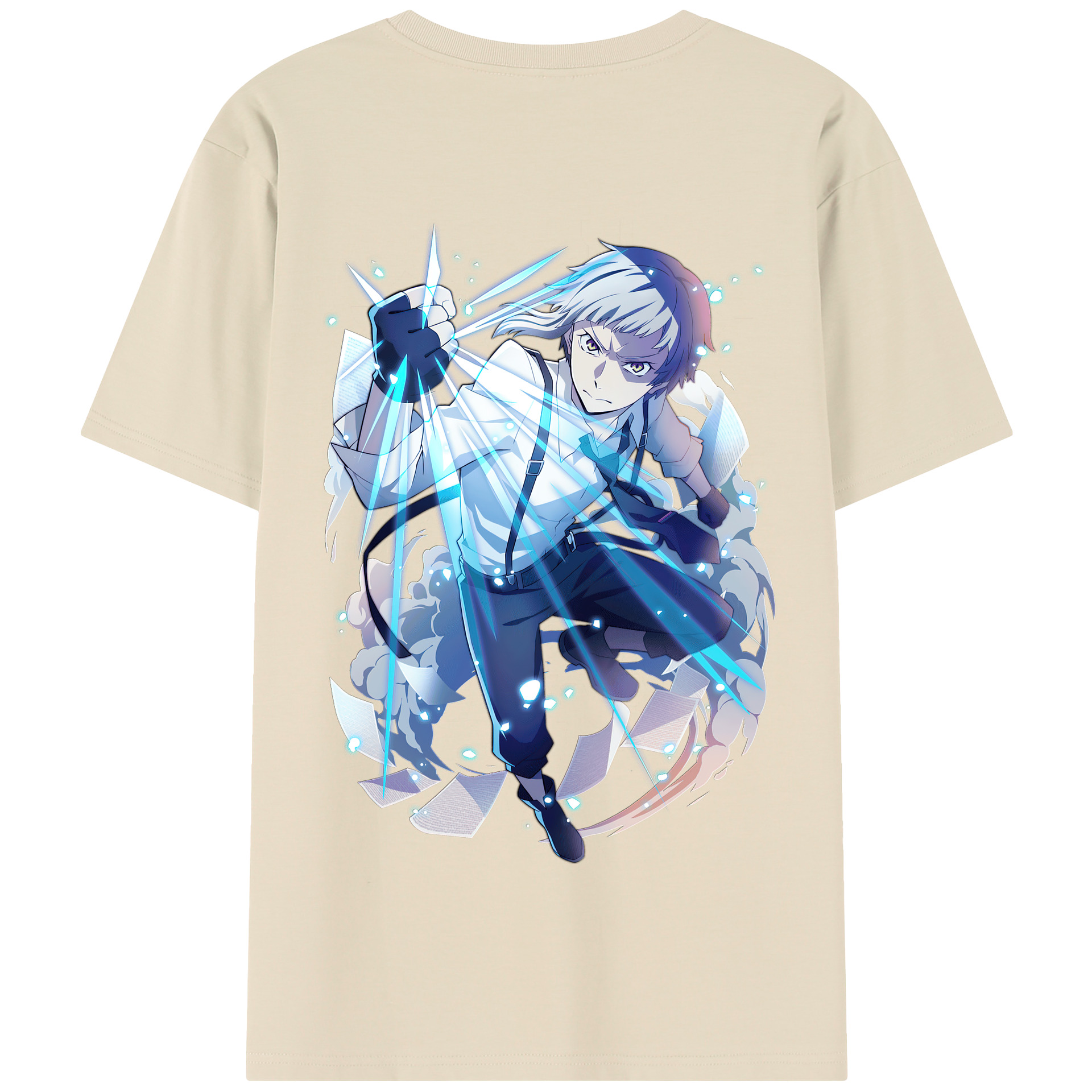 （画像用） 文豪ストレイドッグス Bungo Stray Dogs 綿100％半袖Tシャツ（背面プリント）