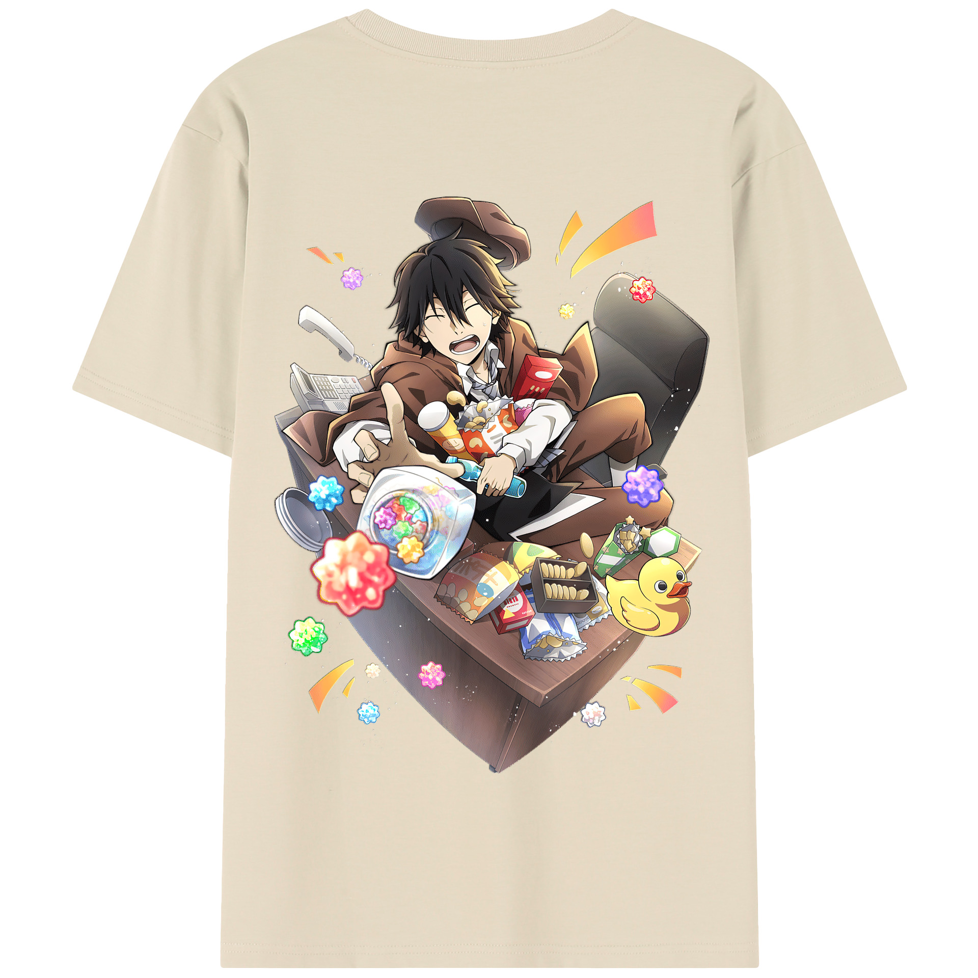 （画像用） 文豪ストレイドッグス Bungo Stray Dogs 綿100％半袖Tシャツ（背面プリント）