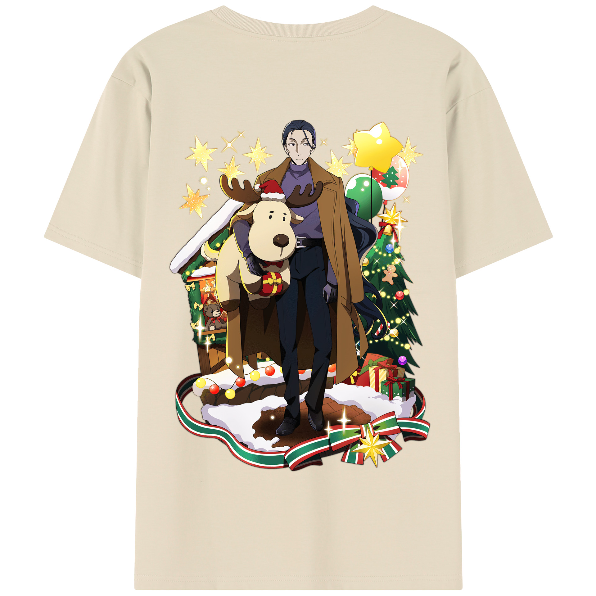 （画像用） 文豪ストレイドッグス Bungo Stray Dogs 綿100％半袖Tシャツ（背面プリント）