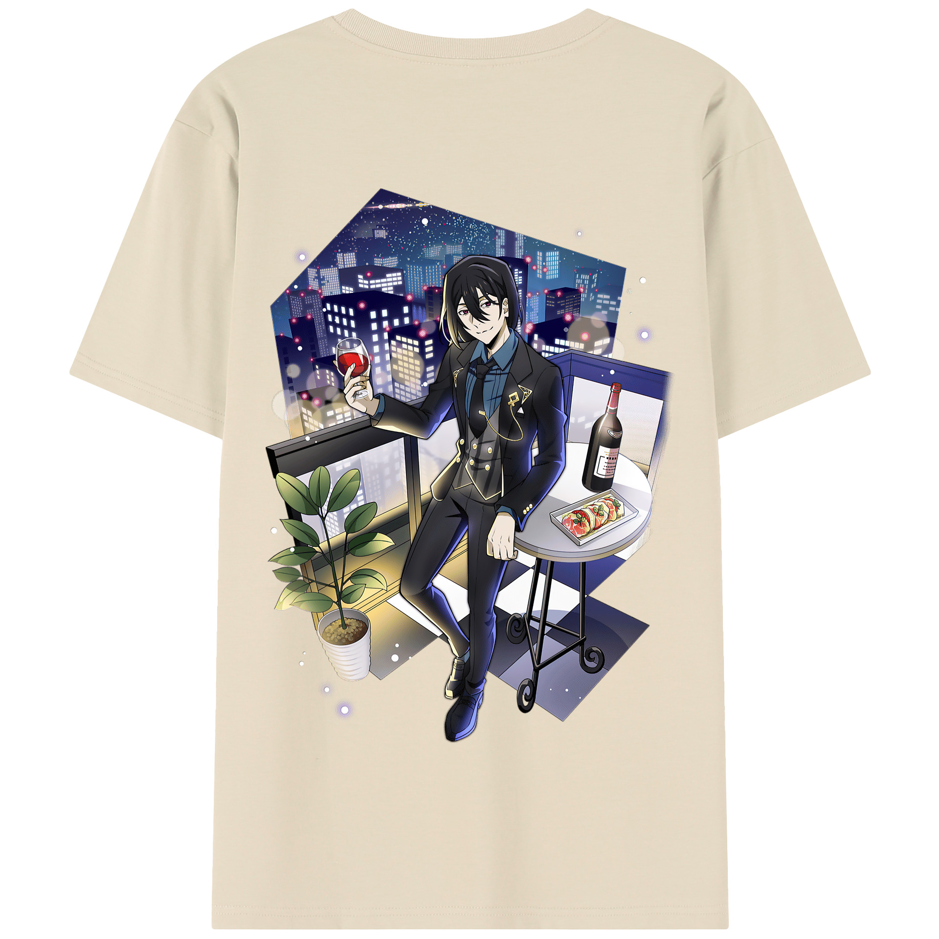 （画像用） 文豪ストレイドッグス Bungo Stray Dogs 綿100％半袖Tシャツ（背面プリント）