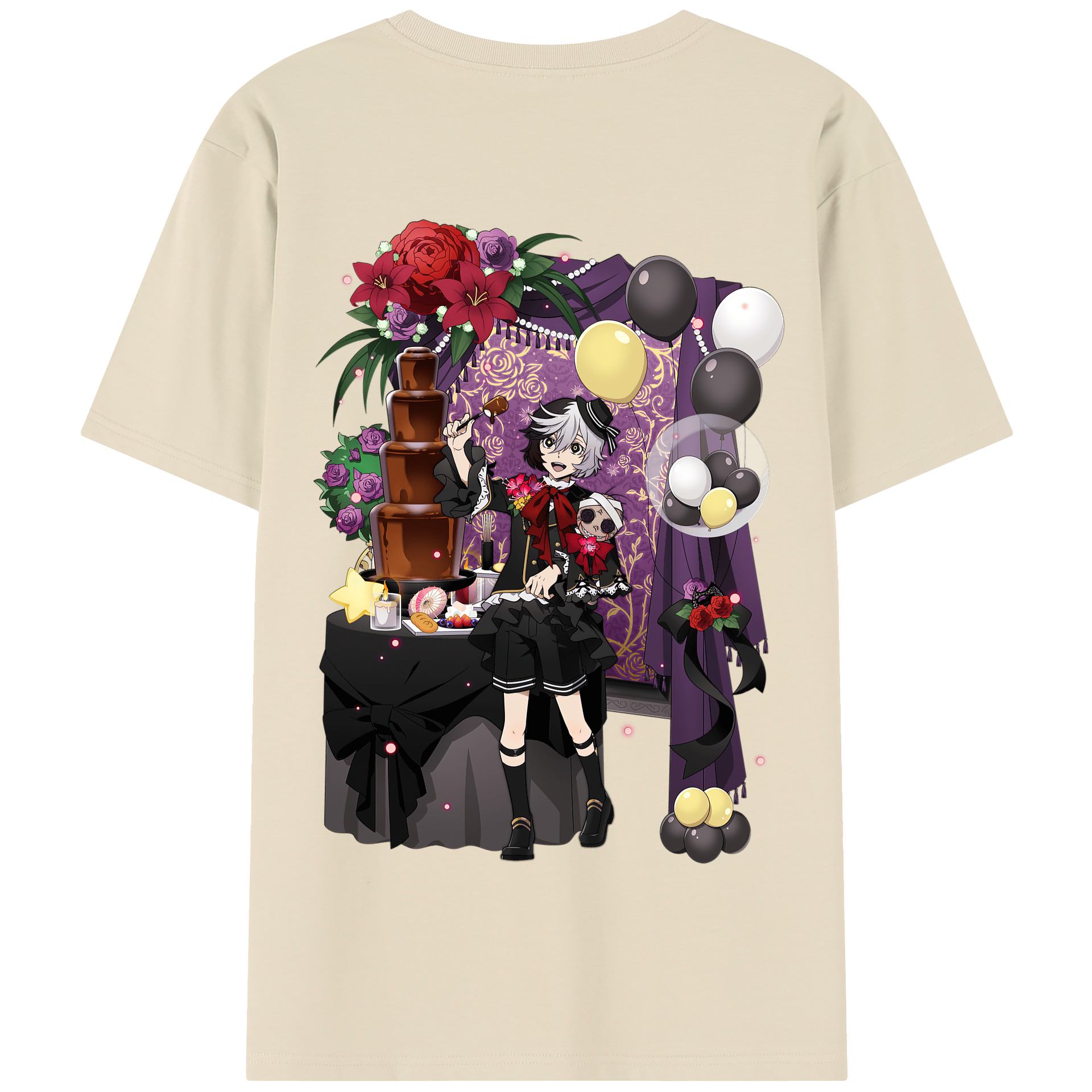 （画像用） 文豪ストレイドッグス Bungo Stray Dogs 綿100％半袖Tシャツ（背面プリント）