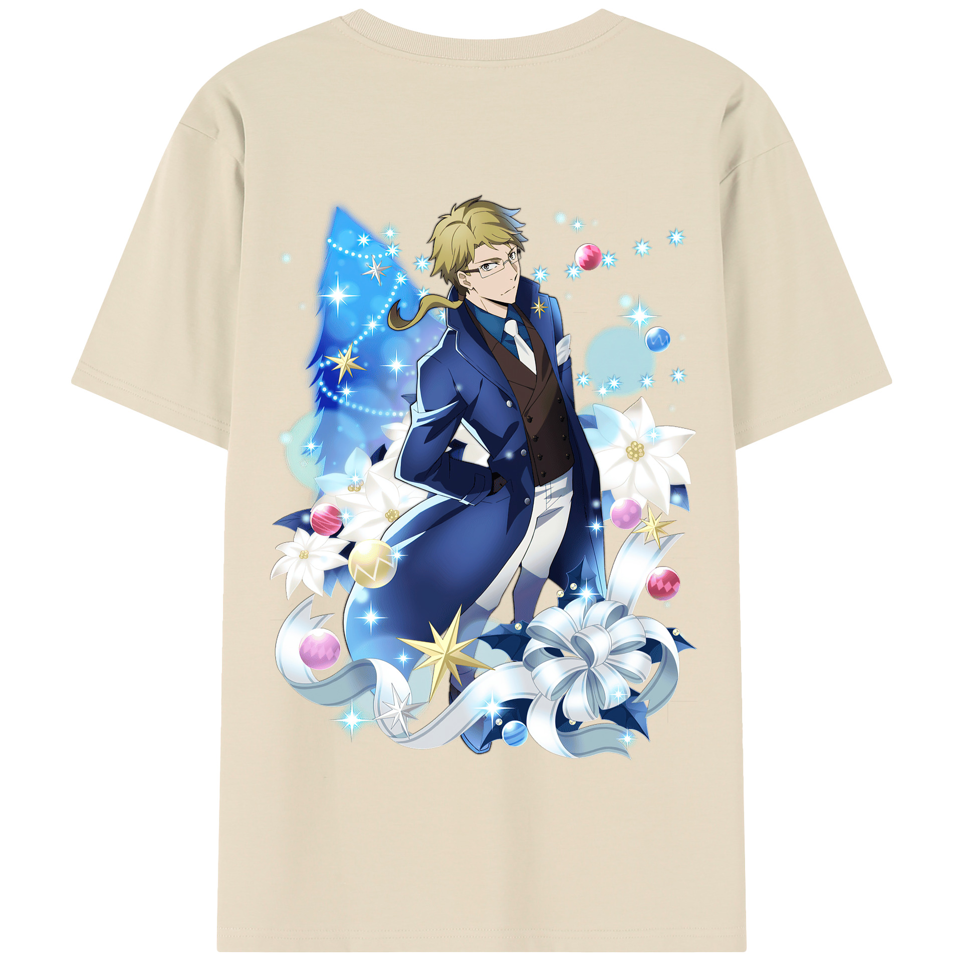 （画像用） 文豪ストレイドッグス Bungo Stray Dogs 綿100％半袖Tシャツ（背面プリント）