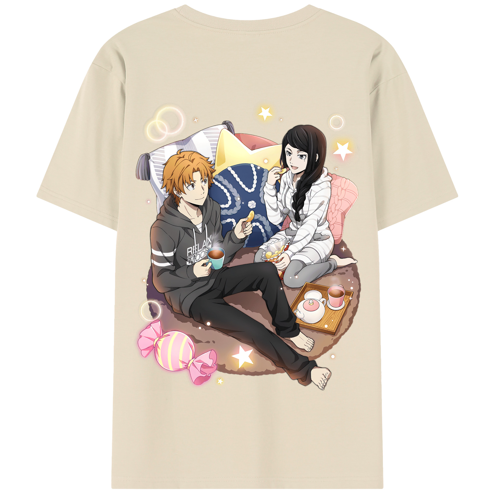 （画像用） 文豪ストレイドッグス Bungo Stray Dogs 綿100％半袖Tシャツ（背面プリント）