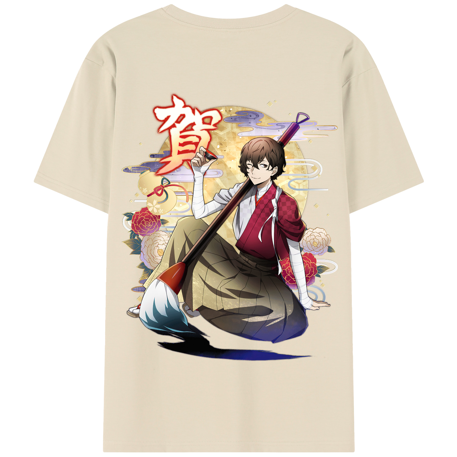 （画像用） 文豪ストレイドッグス Bungo Stray Dogs 綿100％半袖Tシャツ（背面プリント）