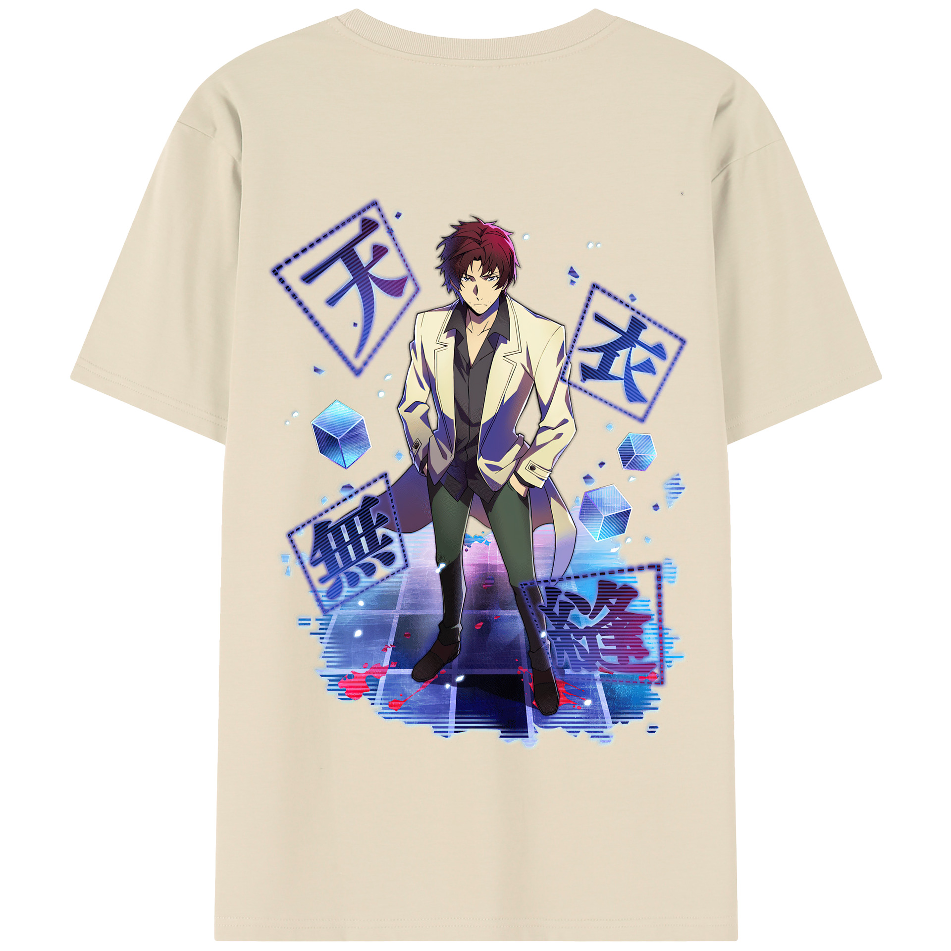 （画像用） 文豪ストレイドッグス Bungo Stray Dogs 綿100％半袖Tシャツ（背面プリント）