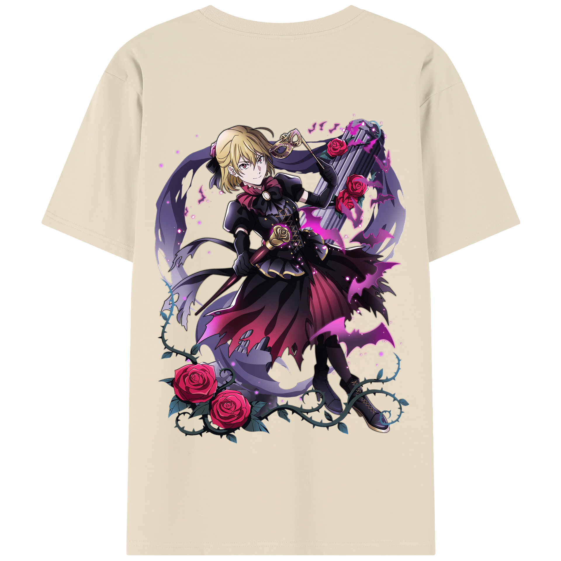 （画像用） 文豪ストレイドッグス Bungo Stray Dogs 綿100％半袖Tシャツ（背面プリント）