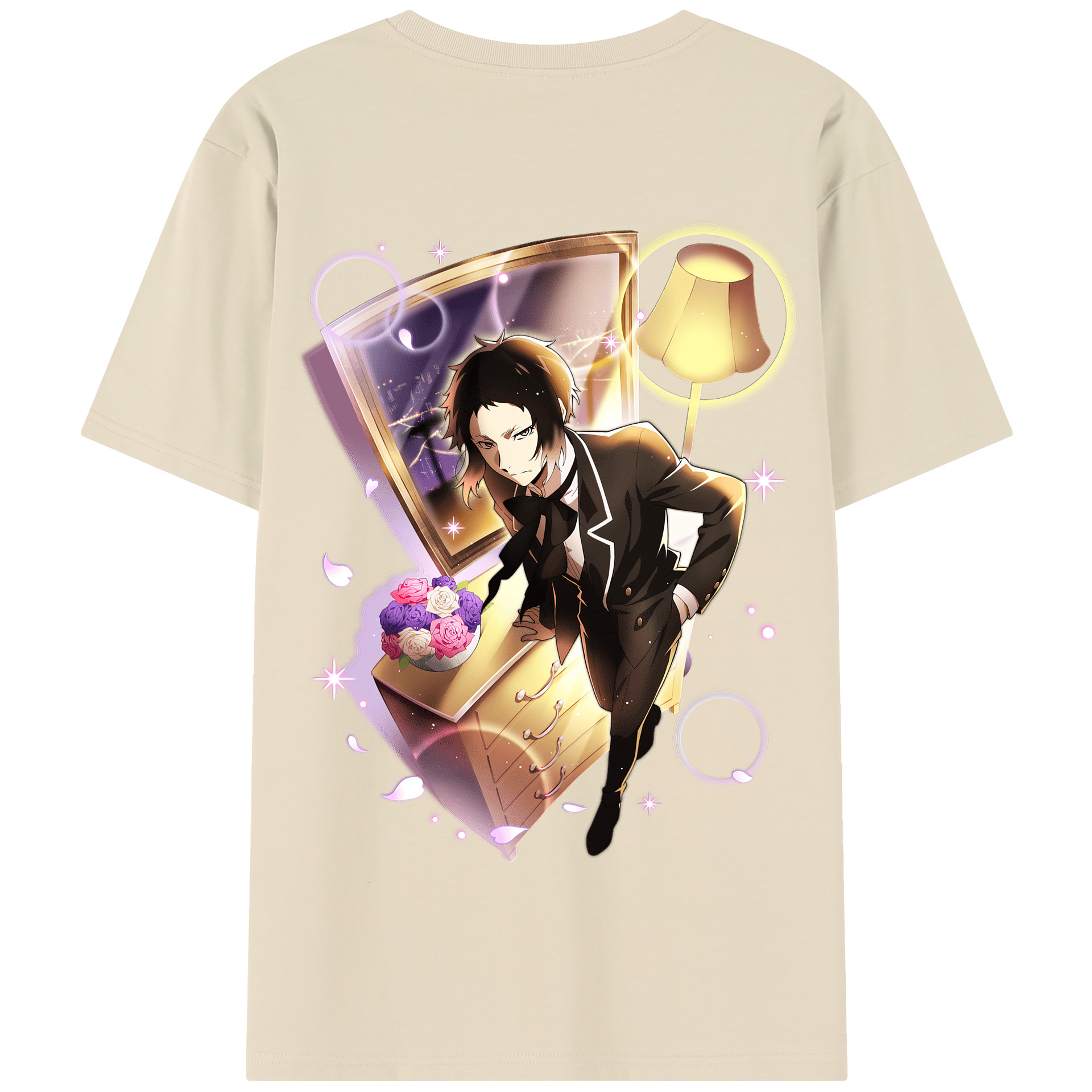 （画像用） 文豪ストレイドッグス Bungo Stray Dogs 綿100％半袖Tシャツ（背面プリント）