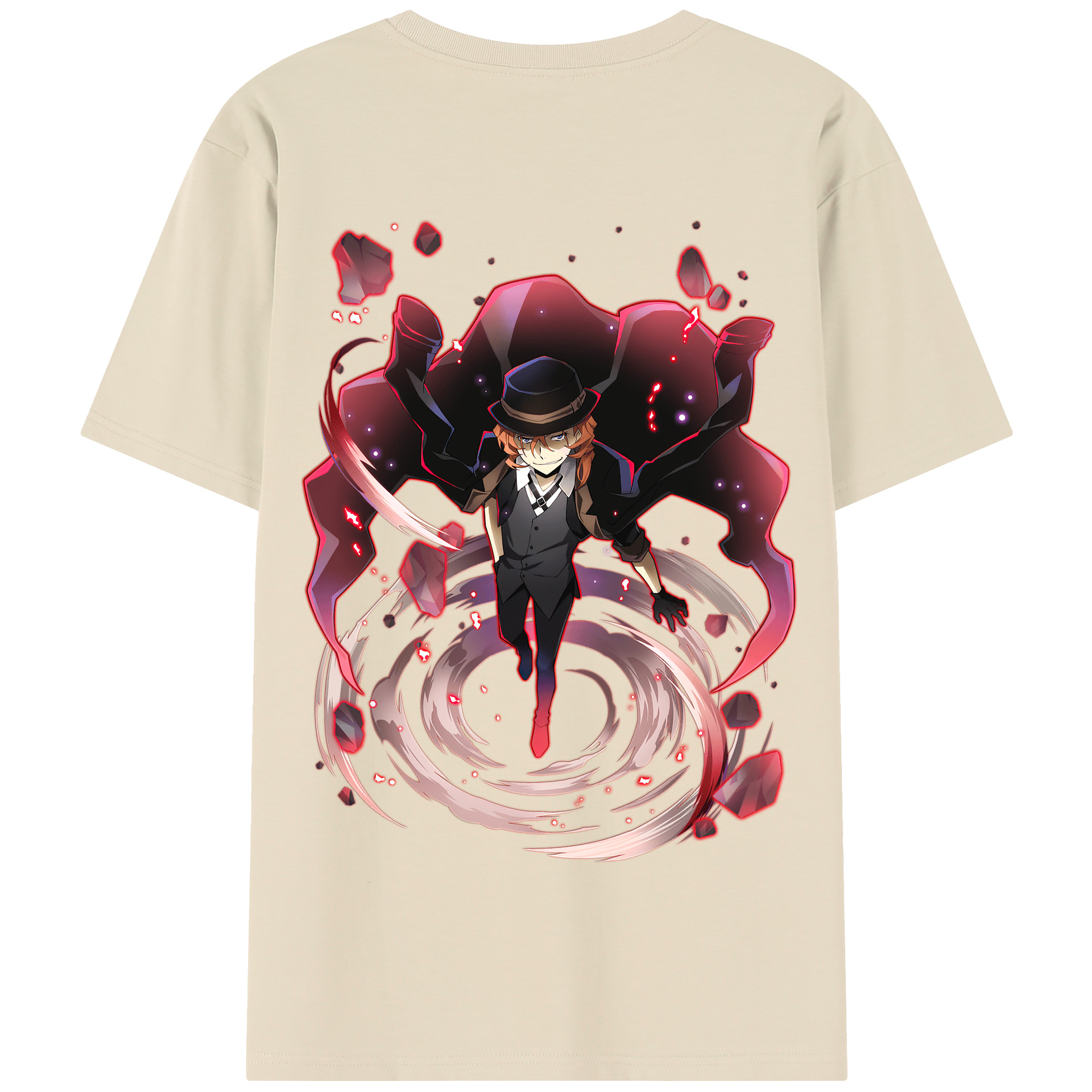 （画像用） 文豪ストレイドッグス Bungo Stray Dogs 綿100％半袖Tシャツ（背面プリント）