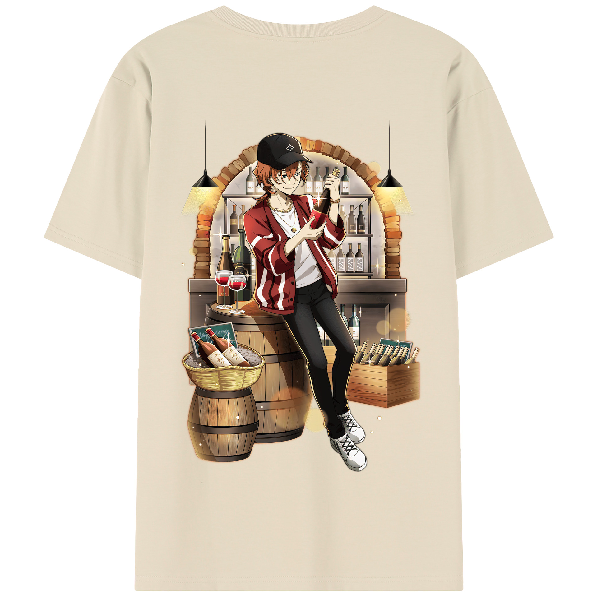 （画像用） 文豪ストレイドッグス Bungo Stray Dogs 綿100％半袖Tシャツ（背面プリント）