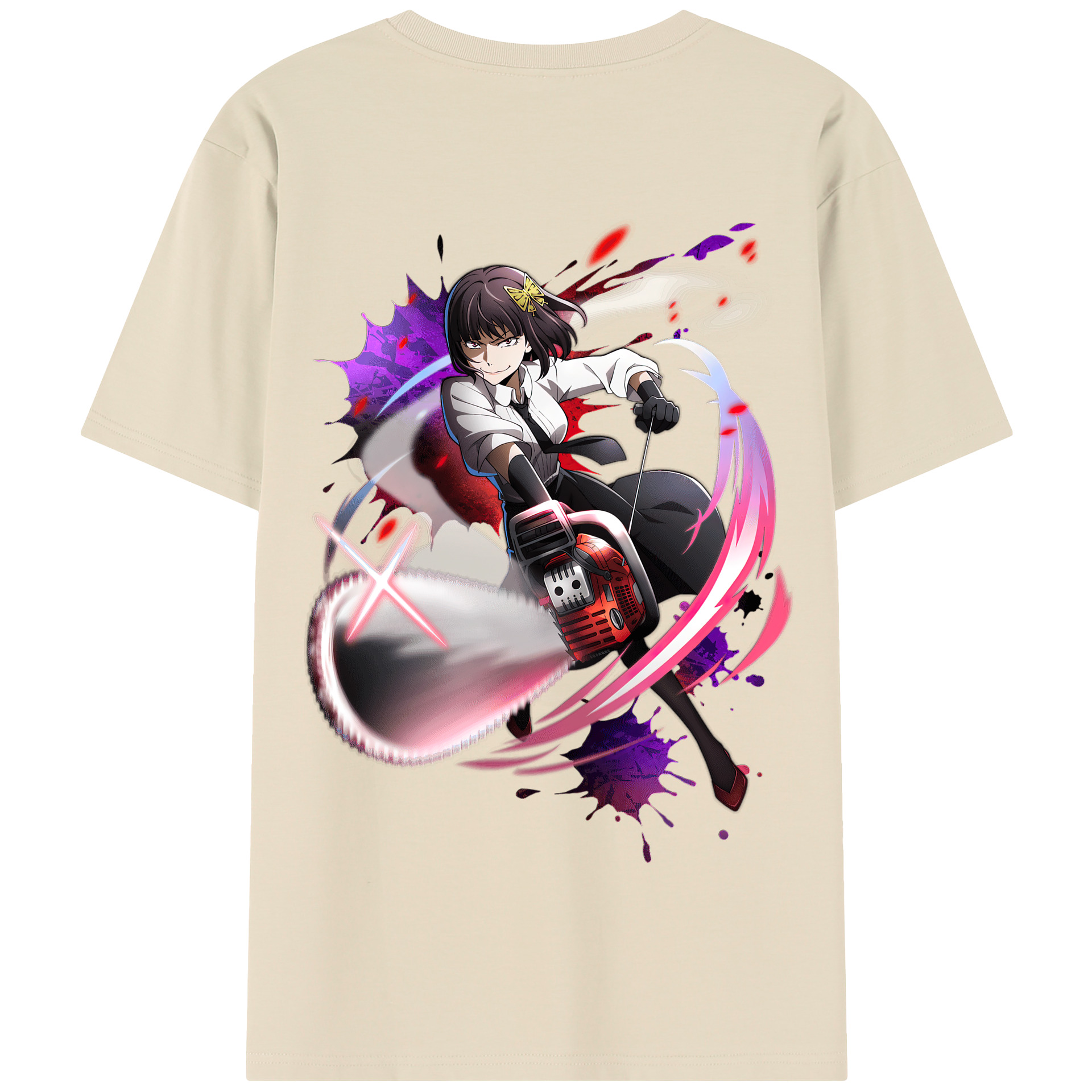 （画像用） 文豪ストレイドッグス Bungo Stray Dogs 綿100％半袖Tシャツ（背面プリント）