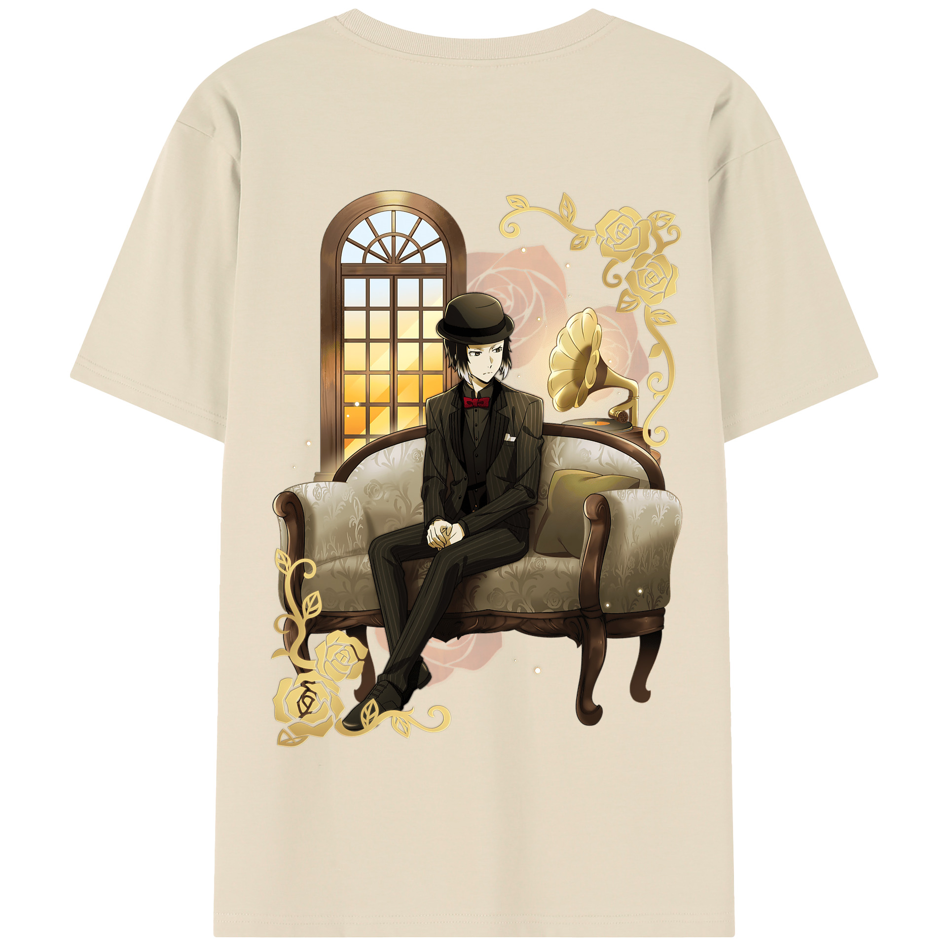 （画像用） 文豪ストレイドッグス Bungo Stray Dogs 綿100％半袖Tシャツ（背面プリント）