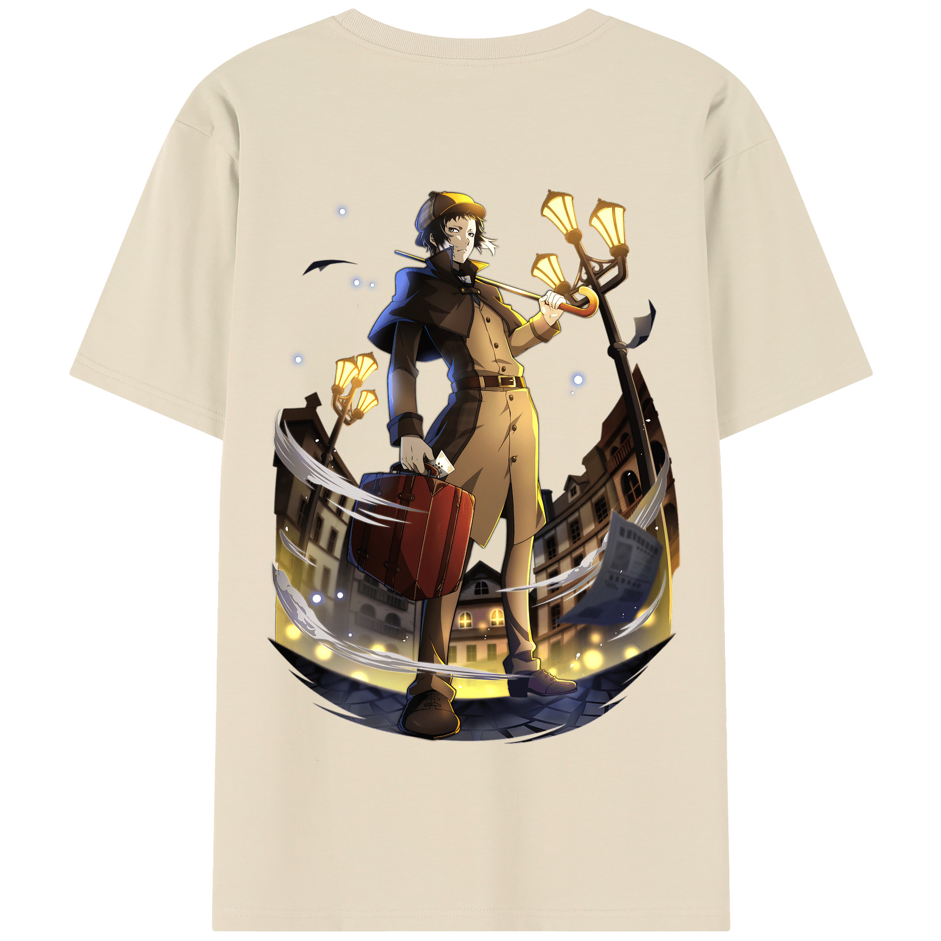 （画像用） 文豪ストレイドッグス Bungo Stray Dogs 綿100％半袖Tシャツ（背面プリント）