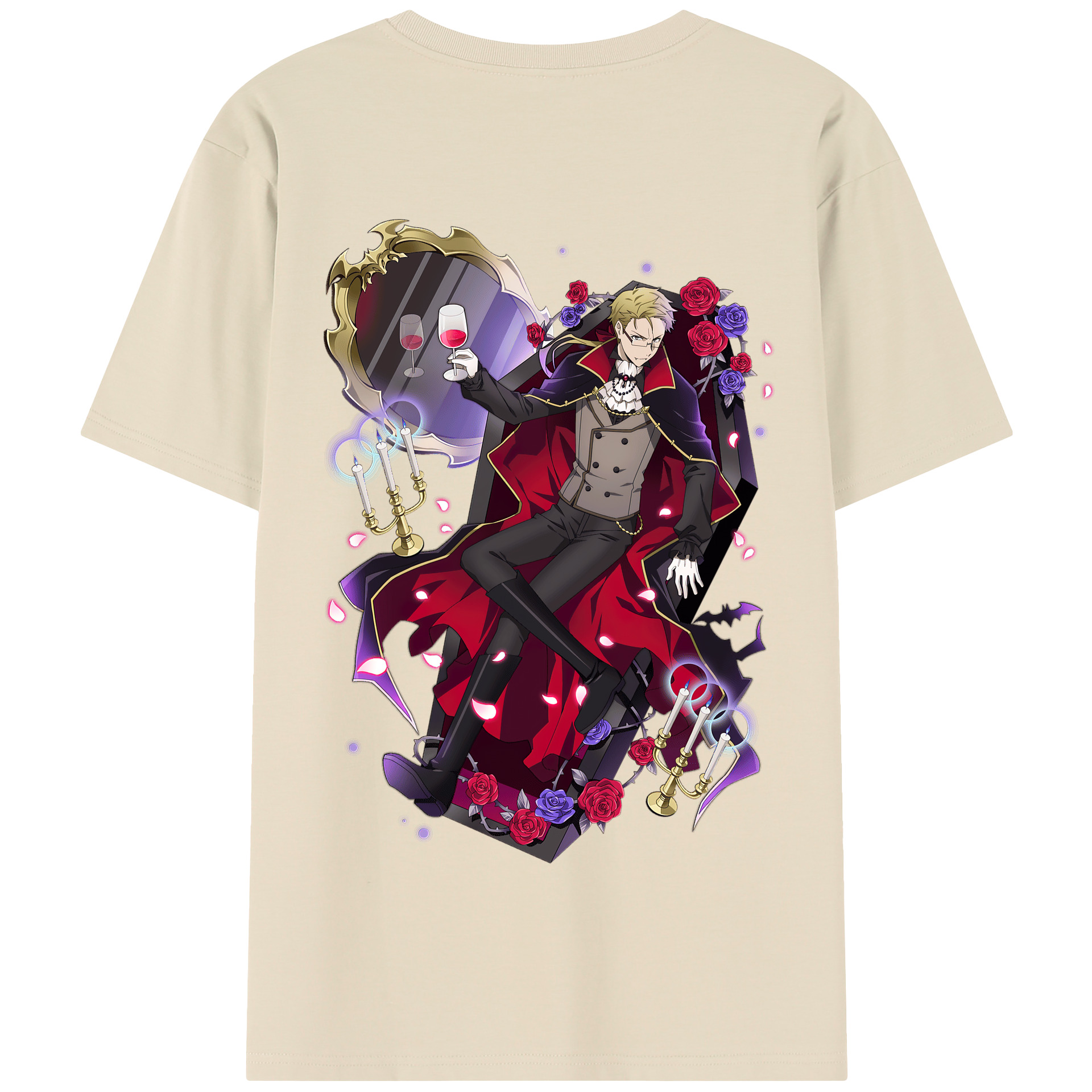 （画像用） 文豪ストレイドッグス Bungo Stray Dogs 綿100％半袖Tシャツ（背面プリント）