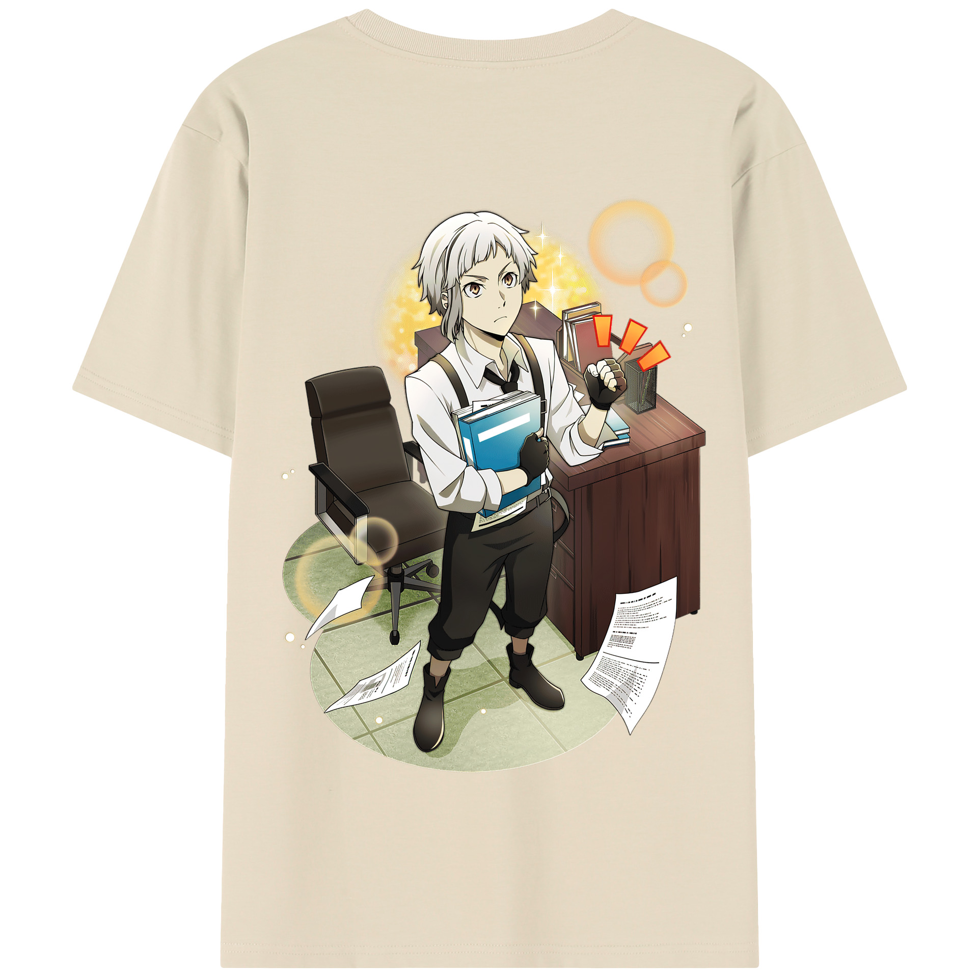 （画像用） 文豪ストレイドッグス Bungo Stray Dogs 綿100％半袖Tシャツ（背面プリント）
