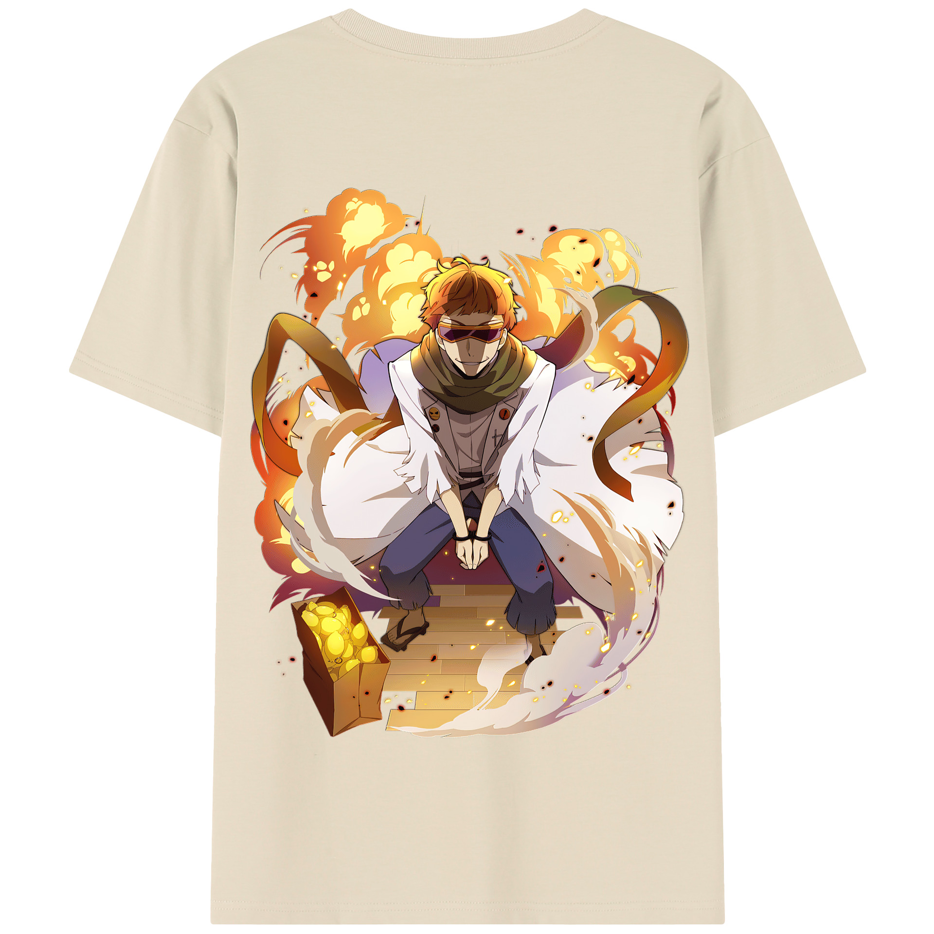 （画像用） 文豪ストレイドッグス Bungo Stray Dogs 綿100％半袖Tシャツ（背面プリント）